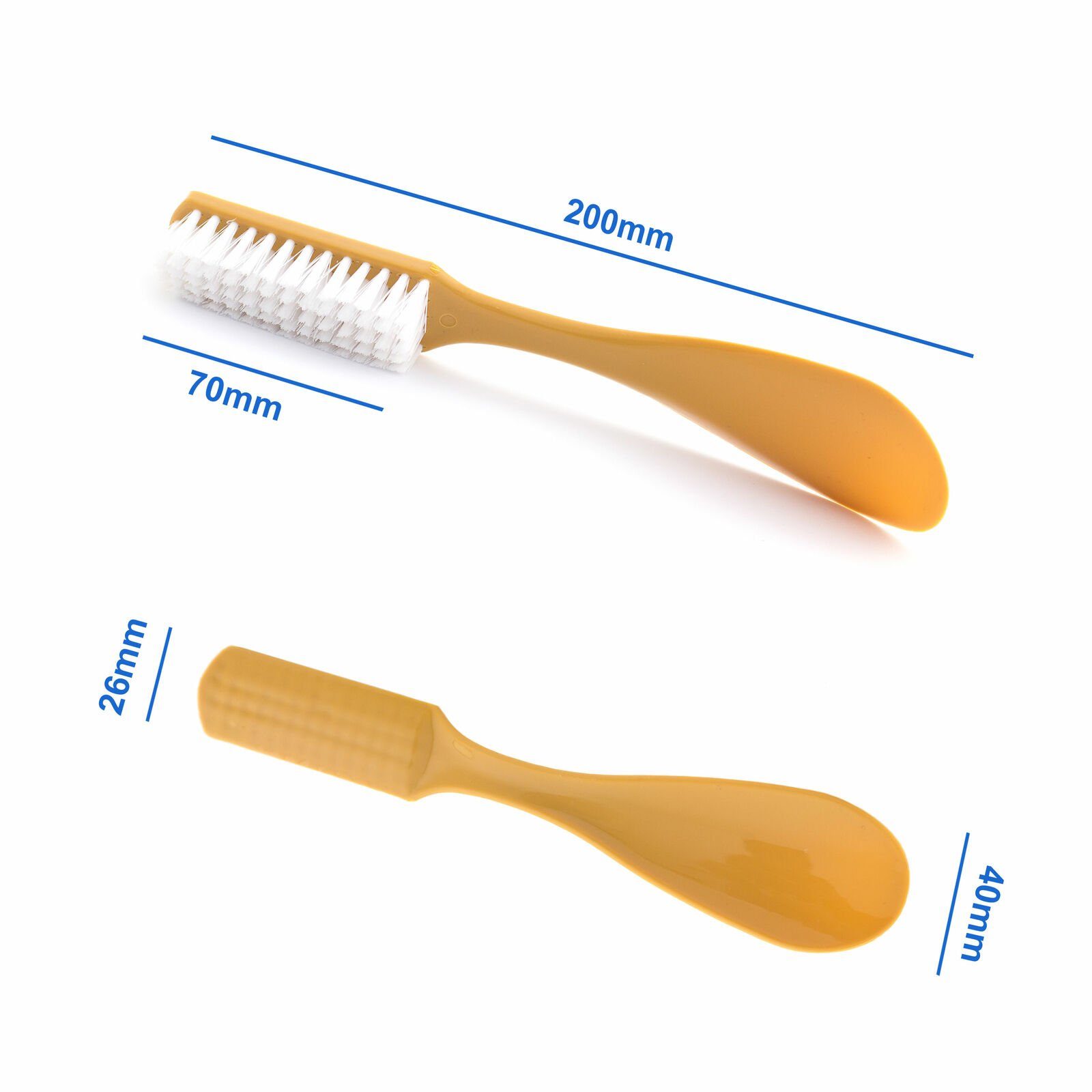 Lantelme Schuhlöffel 5 Stück Set Kunststoff Reise Schuhanzieher mit Bürste Schuhanziehhilfe (Spar-Set, 5-tlg), Bein Wandern Sport und Zuhause mit Schuhputzbürste