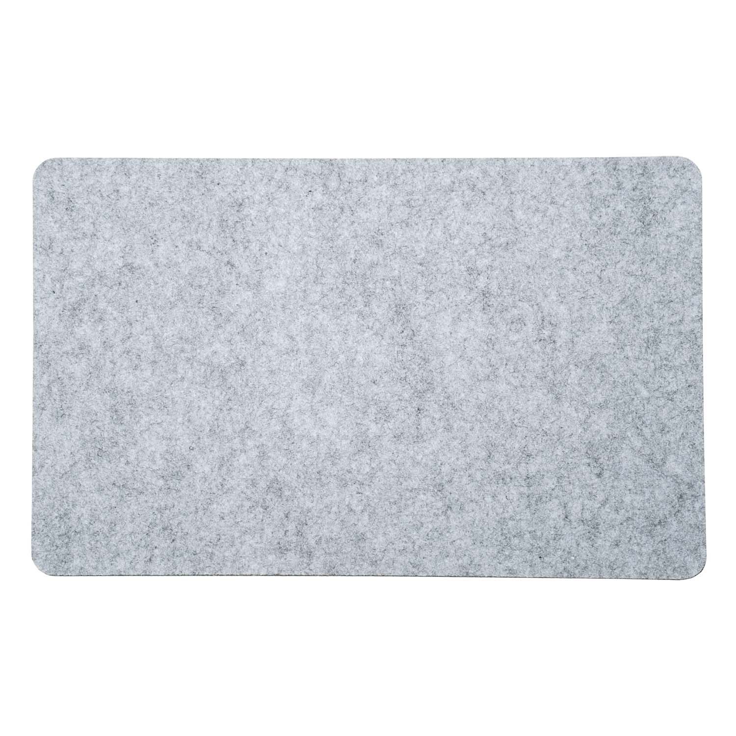 Kesper Platzset 10 Platzsets Filz-Optik, hellgrau - 45 x 30 cm, (10-St), geräuschdämpfend