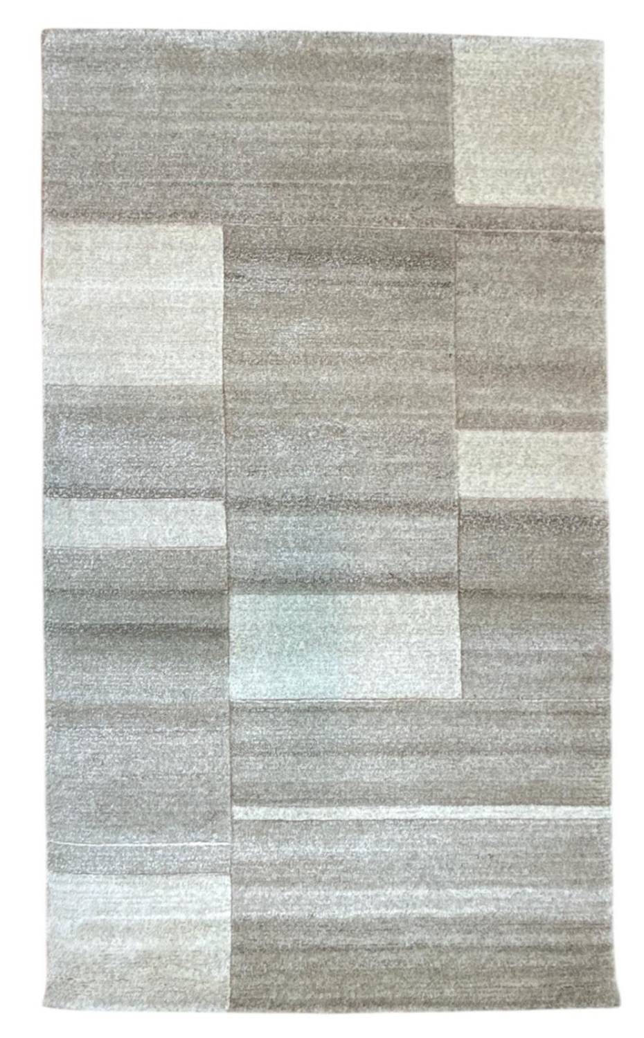 Rug Studios Teppich NEPAL NATUR - HANDGEKNÜPFT, Rechteckig, Höhe: 20 mm, Handgeknüpft, 70 x 140 cm, Beige meliert
