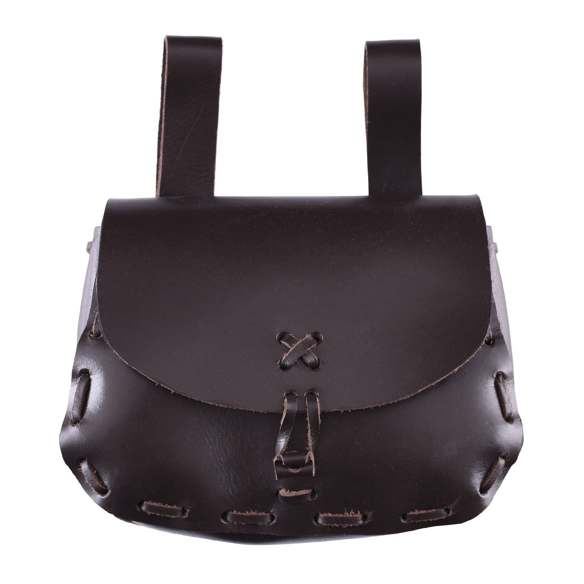 Ritter-Kostüm Mittelalter-Ledertasche, dunkelbraun