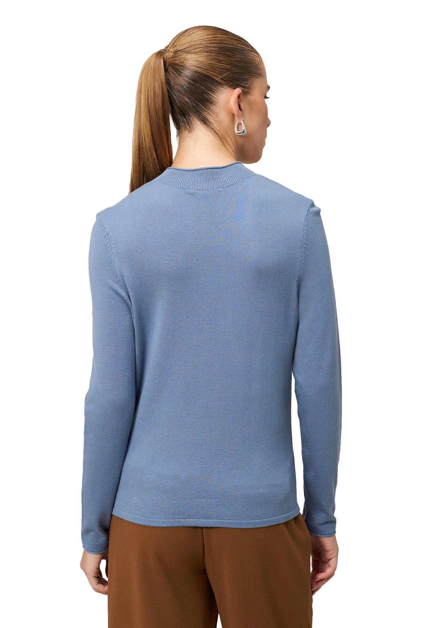 Zero Strickpullover Damen mit hohem Kragen (1-tlg) Plain/ohne Details