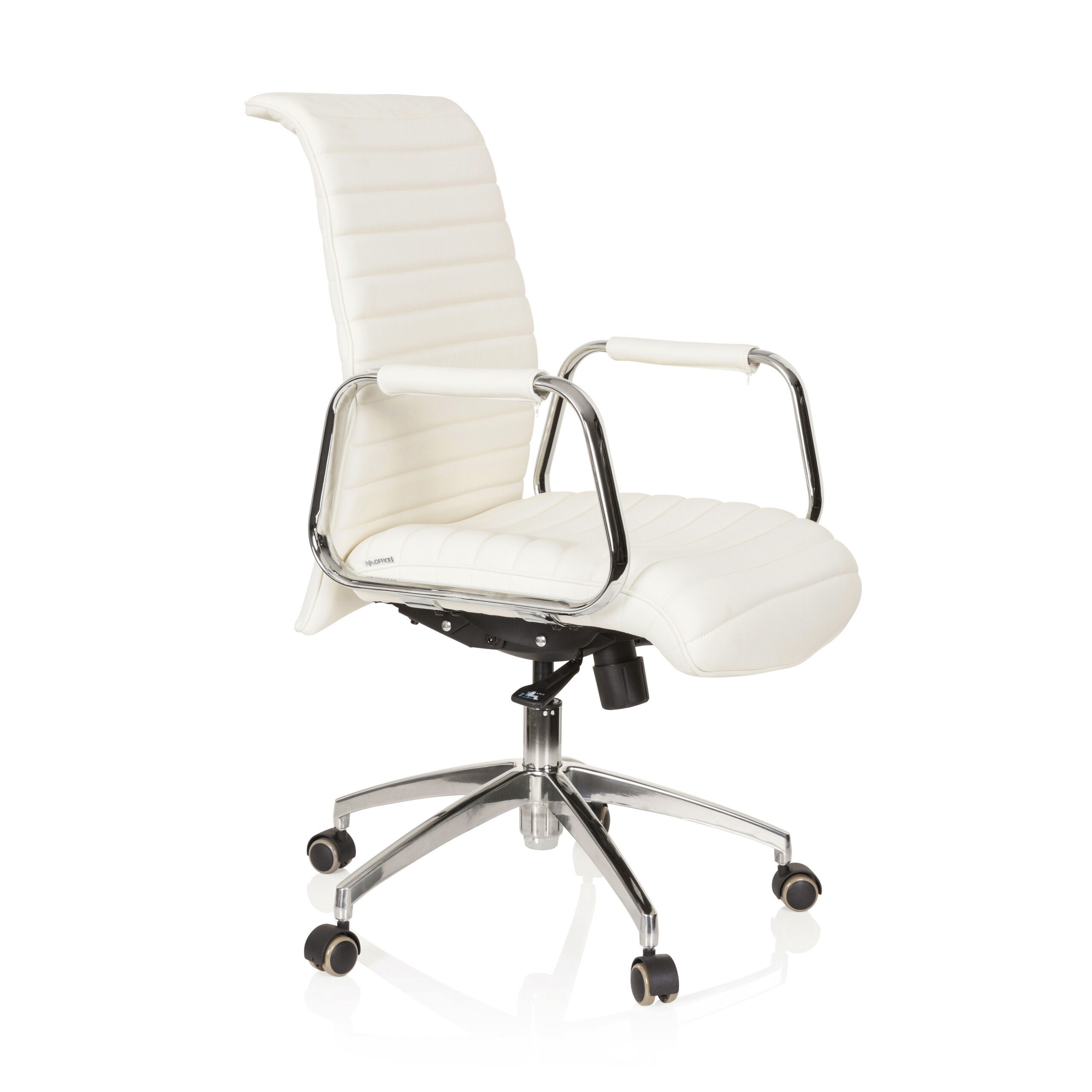 hjh OFFICE Chefsessel Profi Chefsessel ASPERA 10 Leder mit Armlehnen, Drehstuhl Bürostuhl ergonomisch
