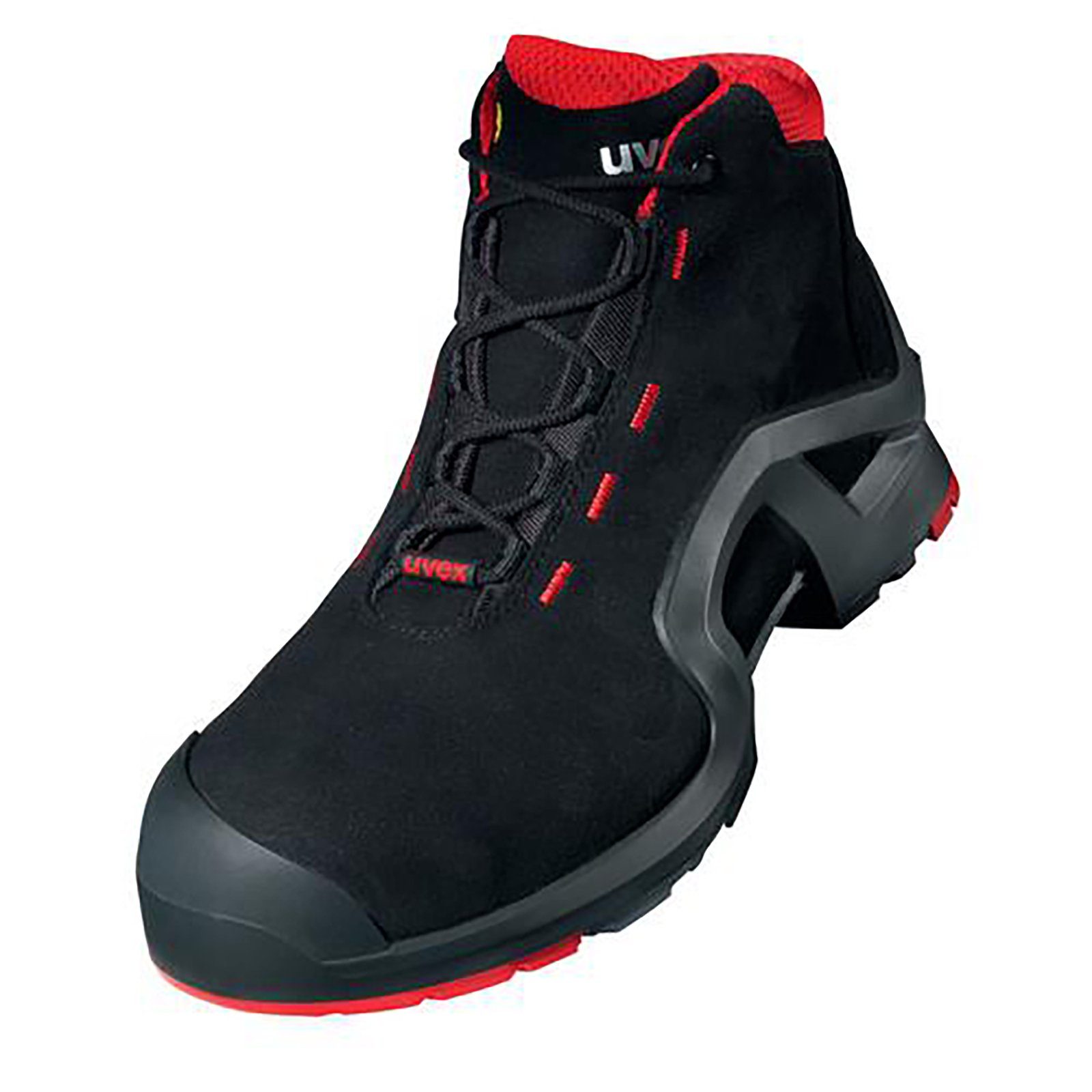 Uvex 1 support Stiefel S3 schwarz, rot Weite 11 Захисні черевики