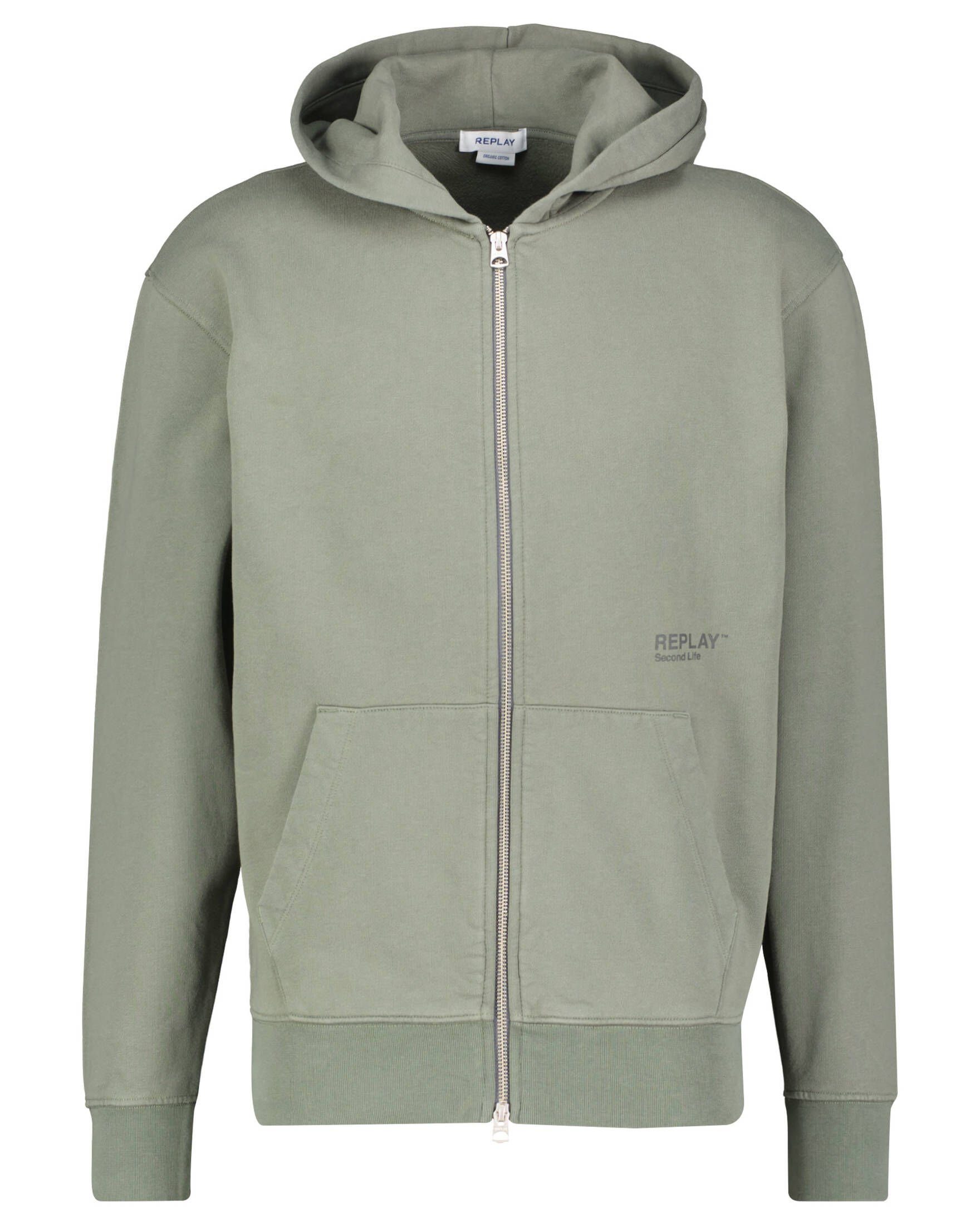 Sweatjacke mit Replay Kapze (411) Sweatjacke Herren (1-tlg) schilf