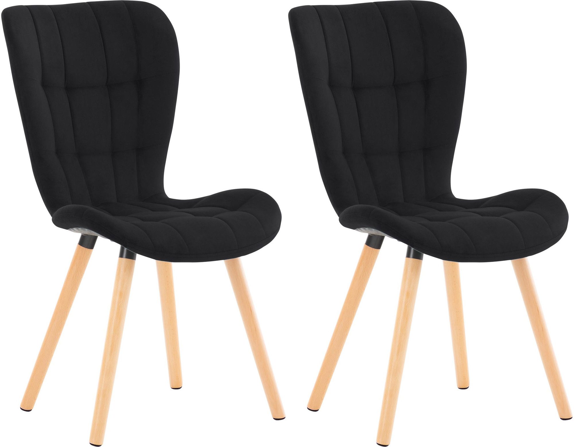 CLP Esszimmerstuhl Elda (2er Set), Samt, günstig online kaufen