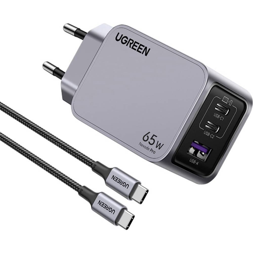 UGREEN Nexode Pro Ladeadapter 65 W USB-C® Buchse, USB-C® Buchse, USB-A Buchse USB-Ladegerät
