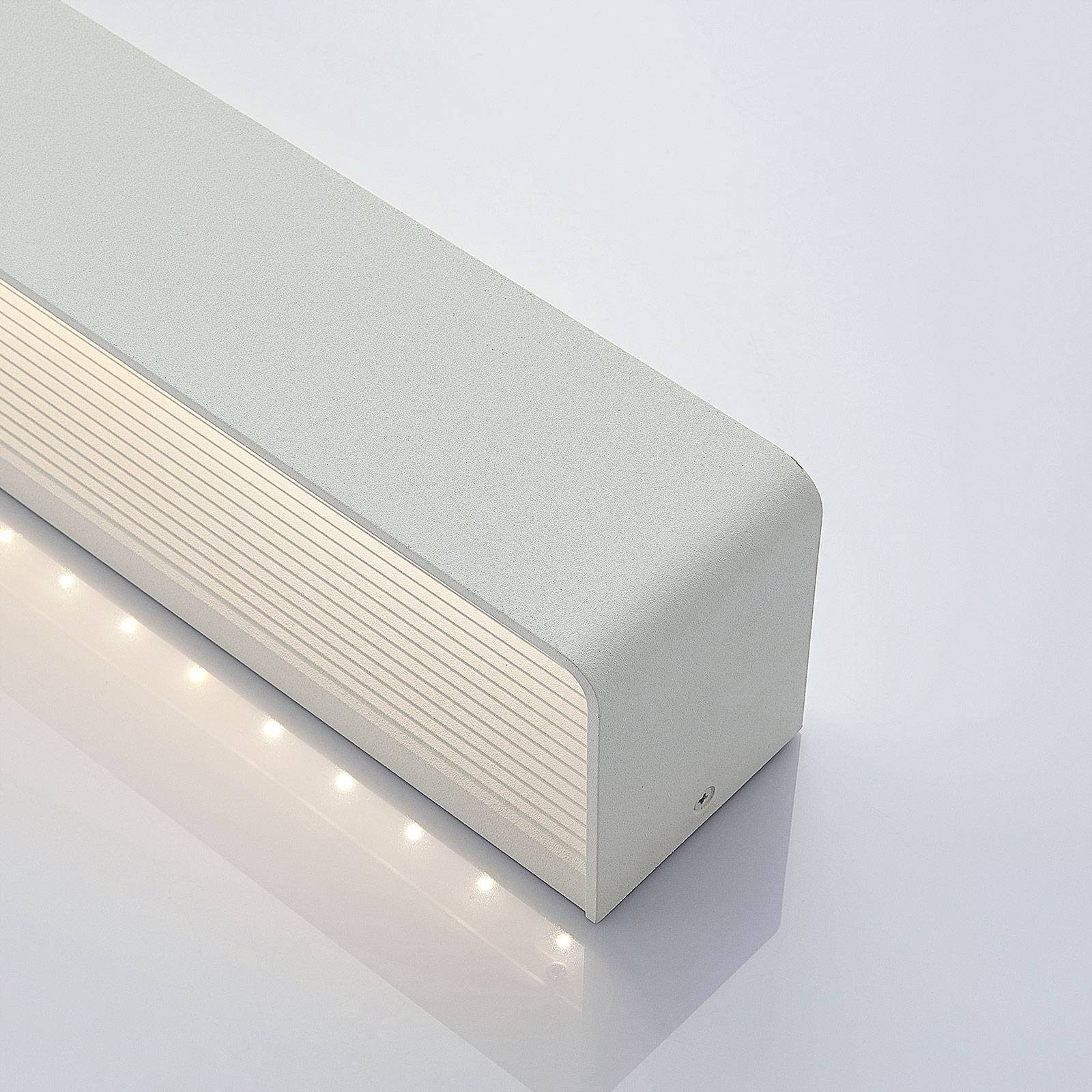 Wandstrahler Metall, Lindby fest LED-Leuchtmittel flammig, verbaut, warmweiß, Modern, inkl. 1 Wandleuchte weiß, LED Lonisa, Leuchtmittel,