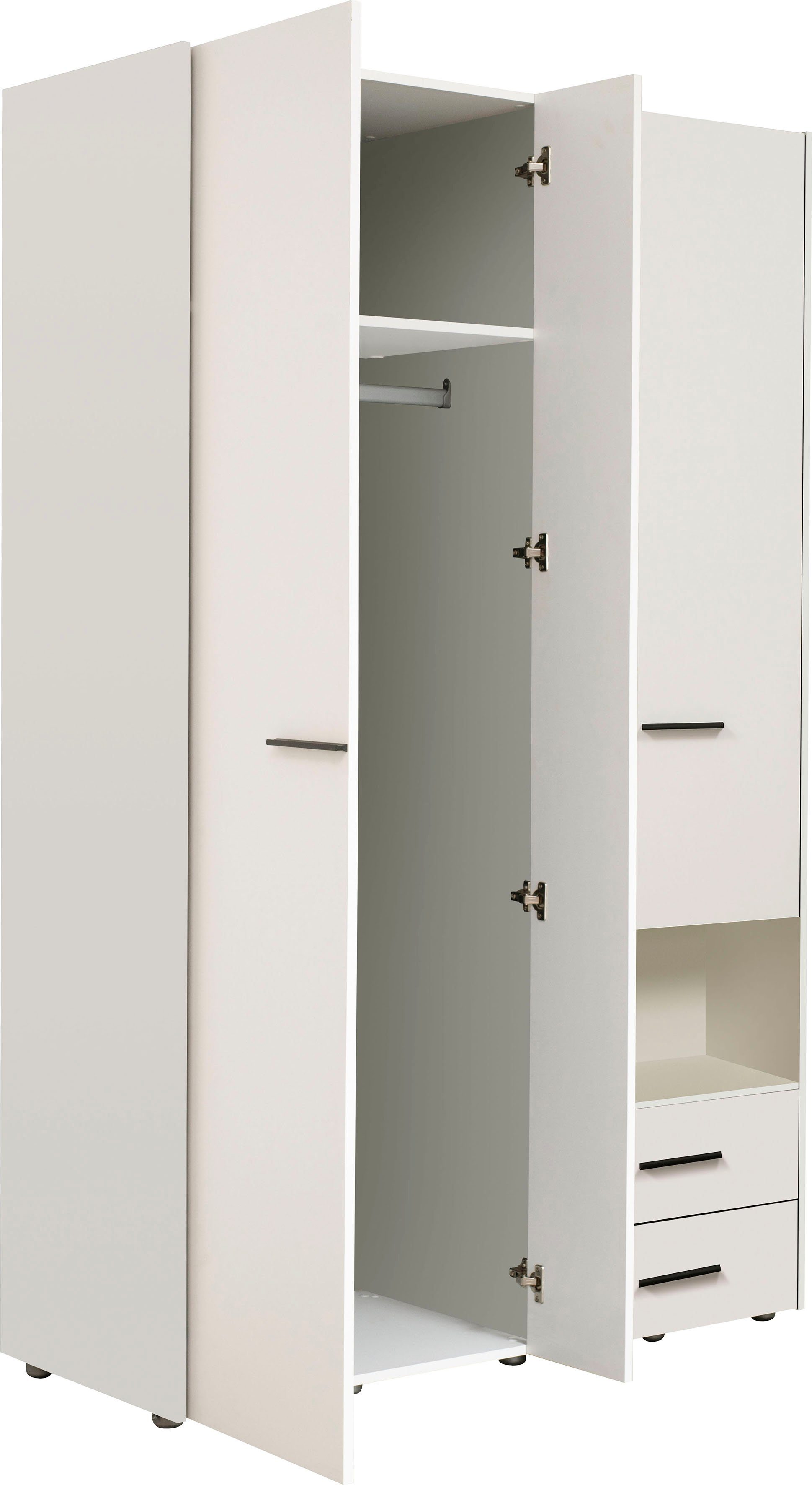 INOSIGN Kleiderschrank Leon mit Spiegel weiss weiss Opaque Opaque 