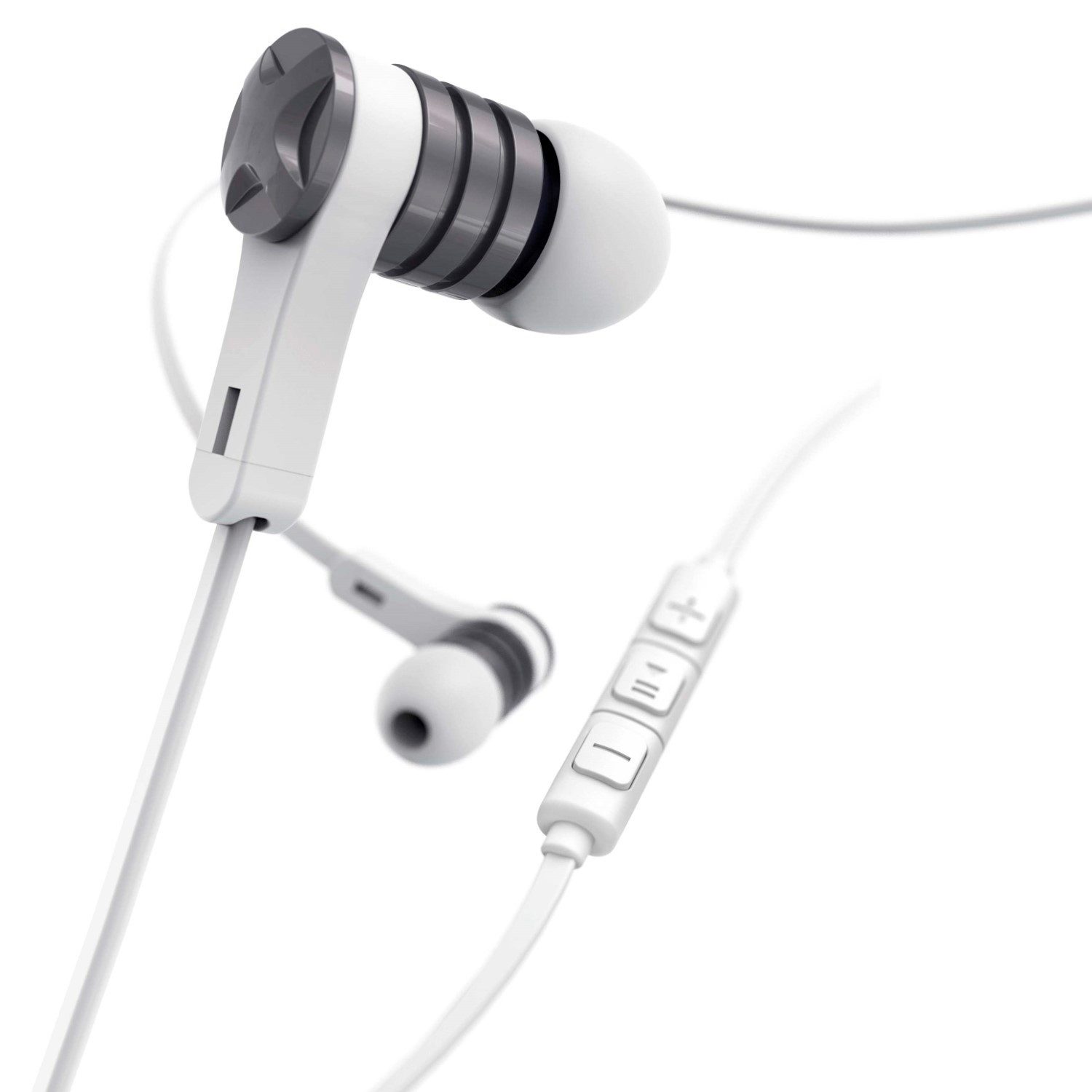 Hama Intense In-Ear Headset 3,5mm Klinke Ohrhörer Smartphone-Headset (Anruffunktion, Mikrofon, Wiedergabe-Steuerung, Lautstärkenreglung, 3,5mm, Mikrofon, Fernbedienung, Silikon-Ohrpolster, 3,5mm Klinken-Stecker)