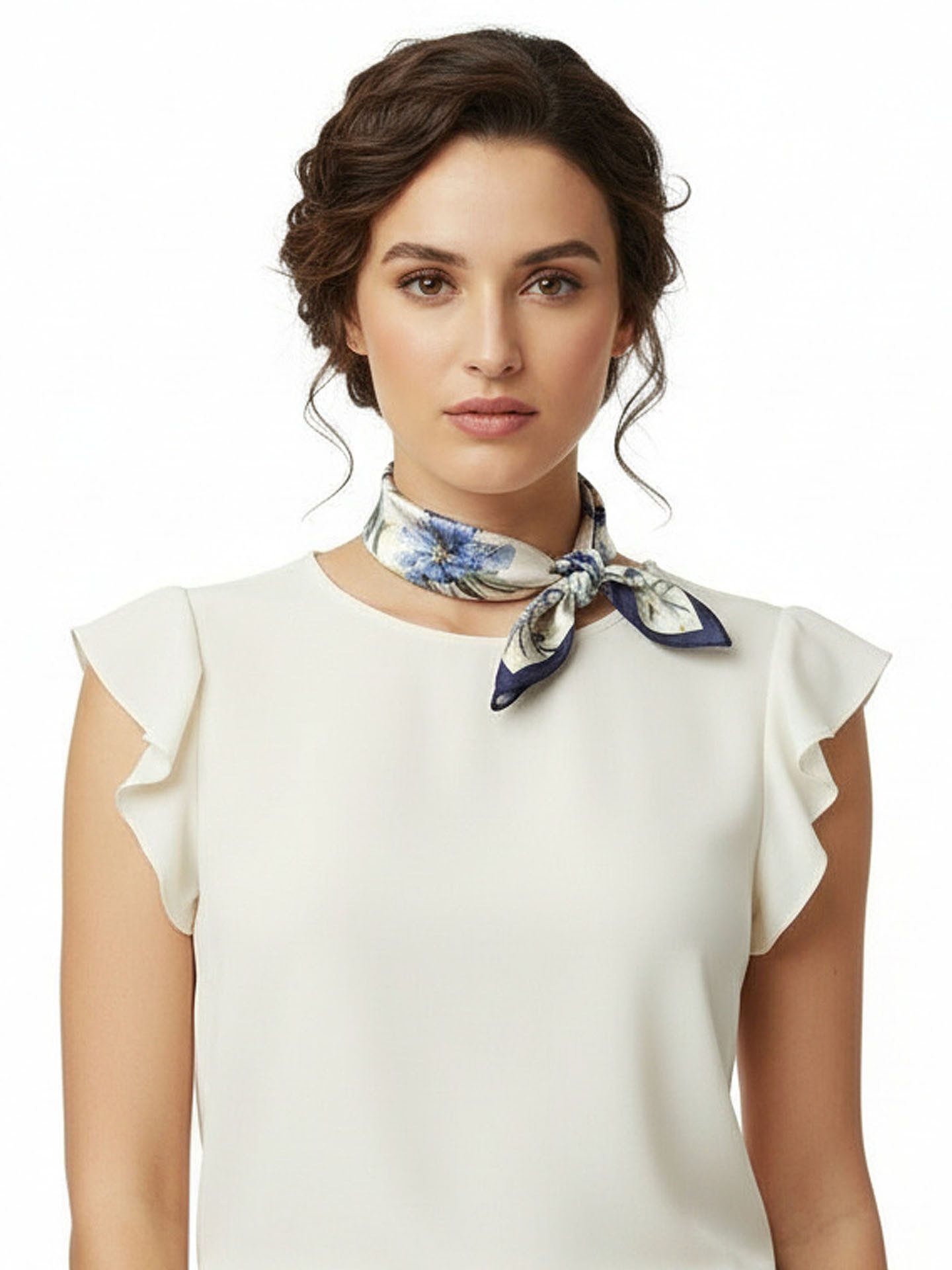Moschen-Bayern Halstuch Halstuch Damen Nickituch Seidentuch Seidenhalstuch Blau Hellblau