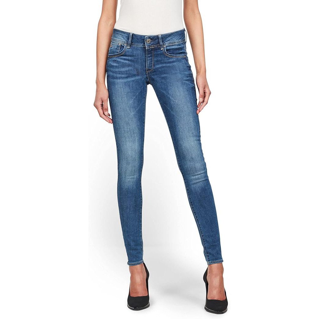 G-STAR Gerade Джинсы Lynn Mid Skinny Джинсы - Stretch Fit (1-tlg) Faded Blue 24W/32L