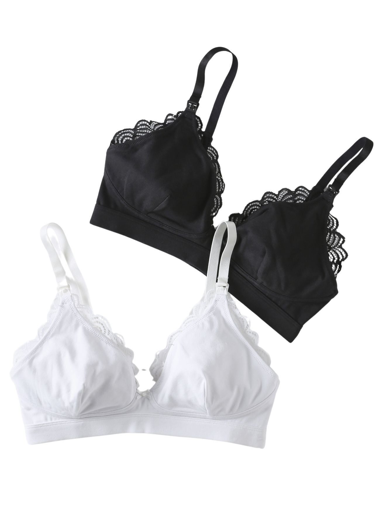 Still-BH Bio-Kollektion: 2er-Pack Still-BHs mit Spitze