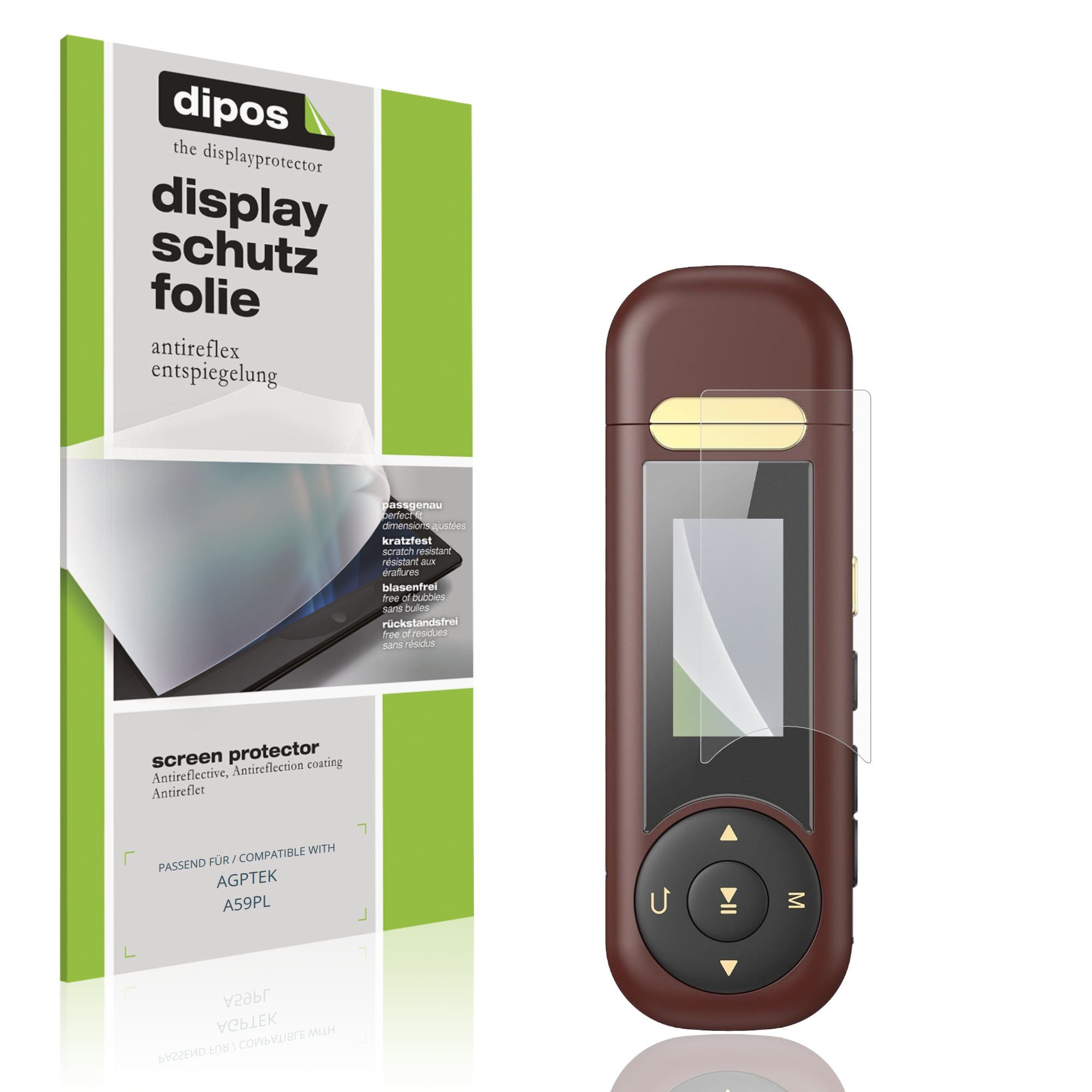 dipos Displayschutzfolie Schutzfolie für AGPTEK A59PL, 4 Stück, Displayschutz Schutz Folie Made in Germany