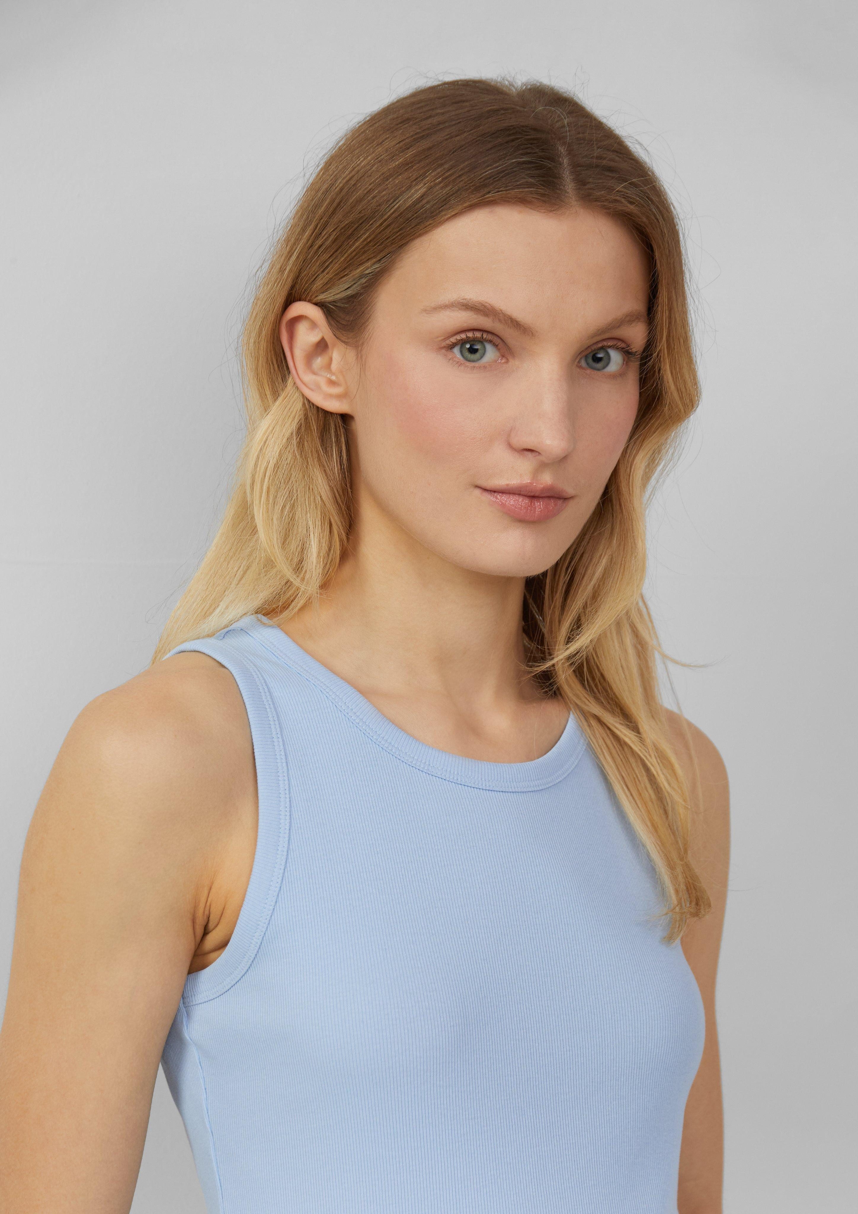 s.Oliver Shirttop Slim-Fit-Top mit Rippstruktur günstig online kaufen