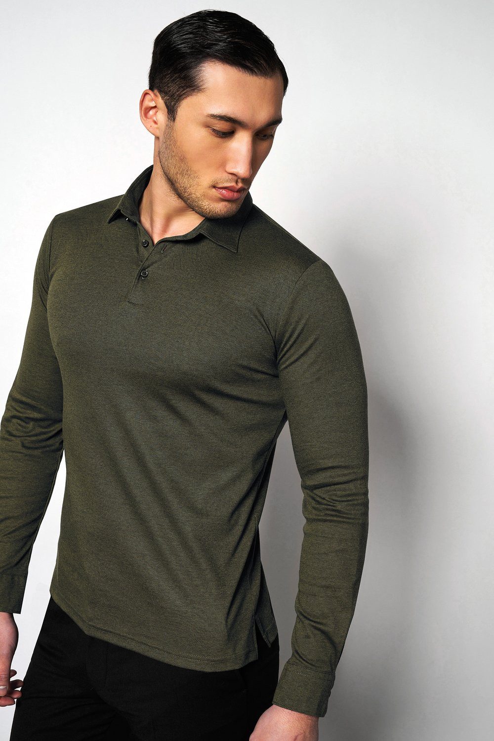 Langarm-Poloshirt Jerseypolo Essential Kent langarm