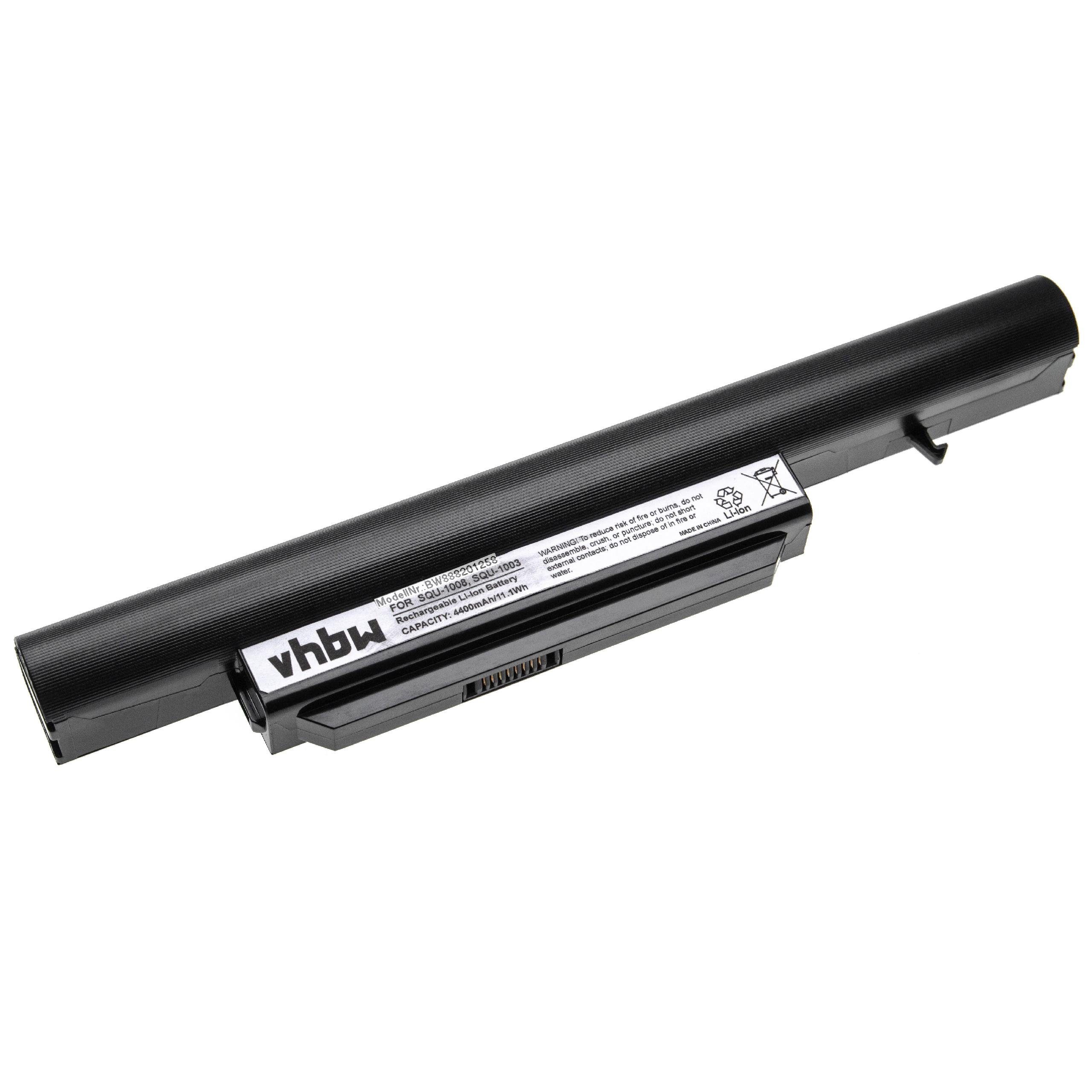 vhbw Ersatz für Hasee 3UR18650-2-T0681, 916T2132F, 916T2134F, 916T2135F, Laptop-Akku 4400 mAh