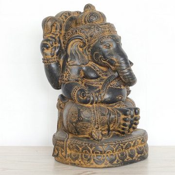 Oriental Galerie Dekofigur Ganesha Figur Beton Antik Finish 45 cm (1 St)