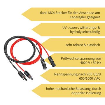 avoltik Wechselrichter MC4 Kabel 4 + 6 mm² Solarkabel Solar Verbindungs- Verlängerungs- Kabel