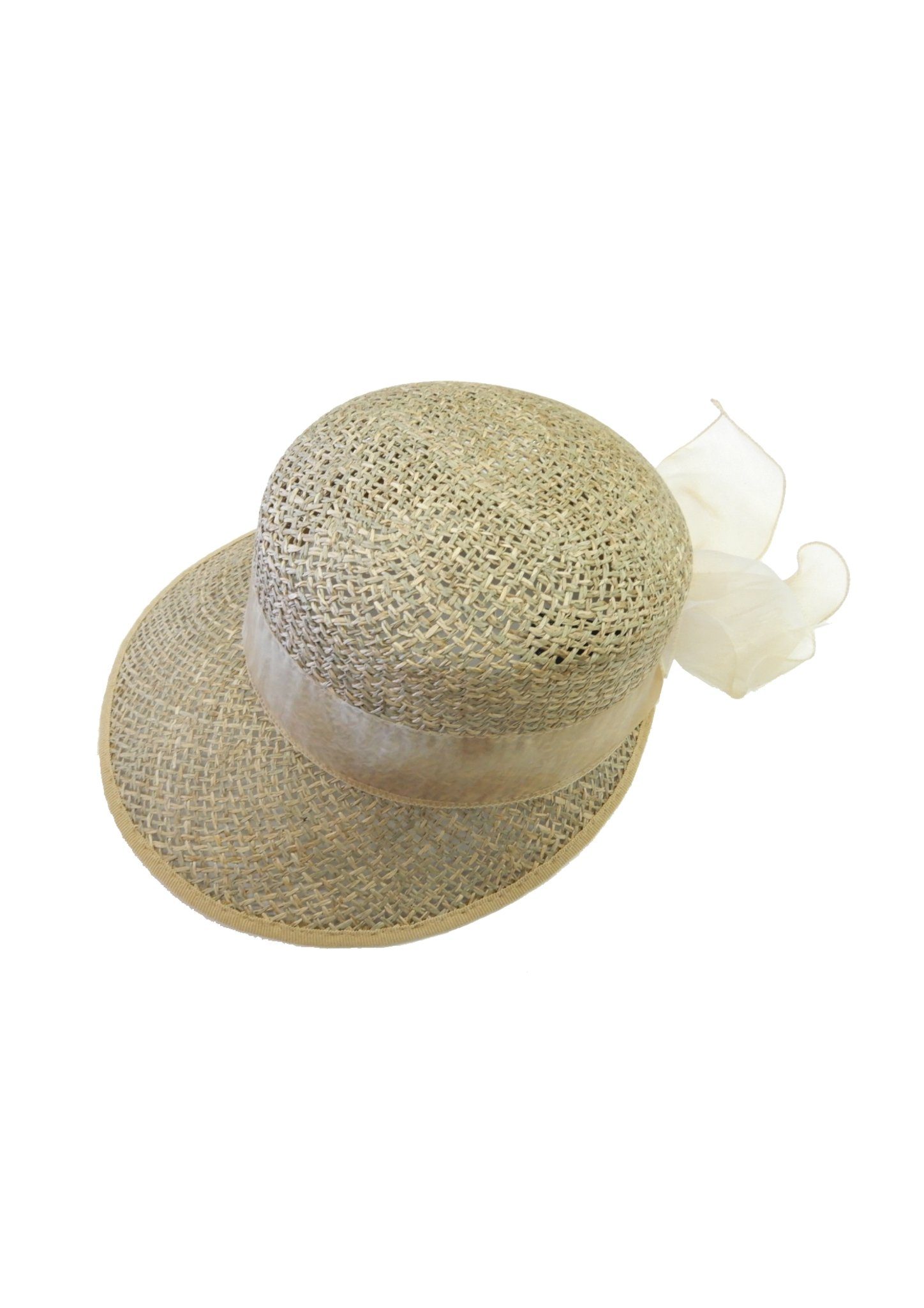 Cap Baseball beige mit Chaplino Chiffon-Garnitur