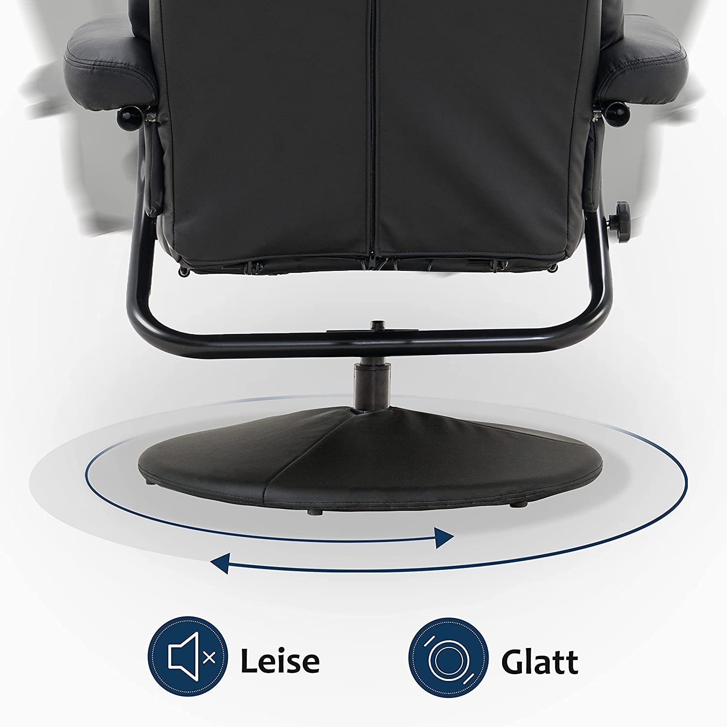 MCombo TV-Sessel Mcombo Relaxsessel mit Hocker 9022, 360°drehbarer mit Liegefunktion