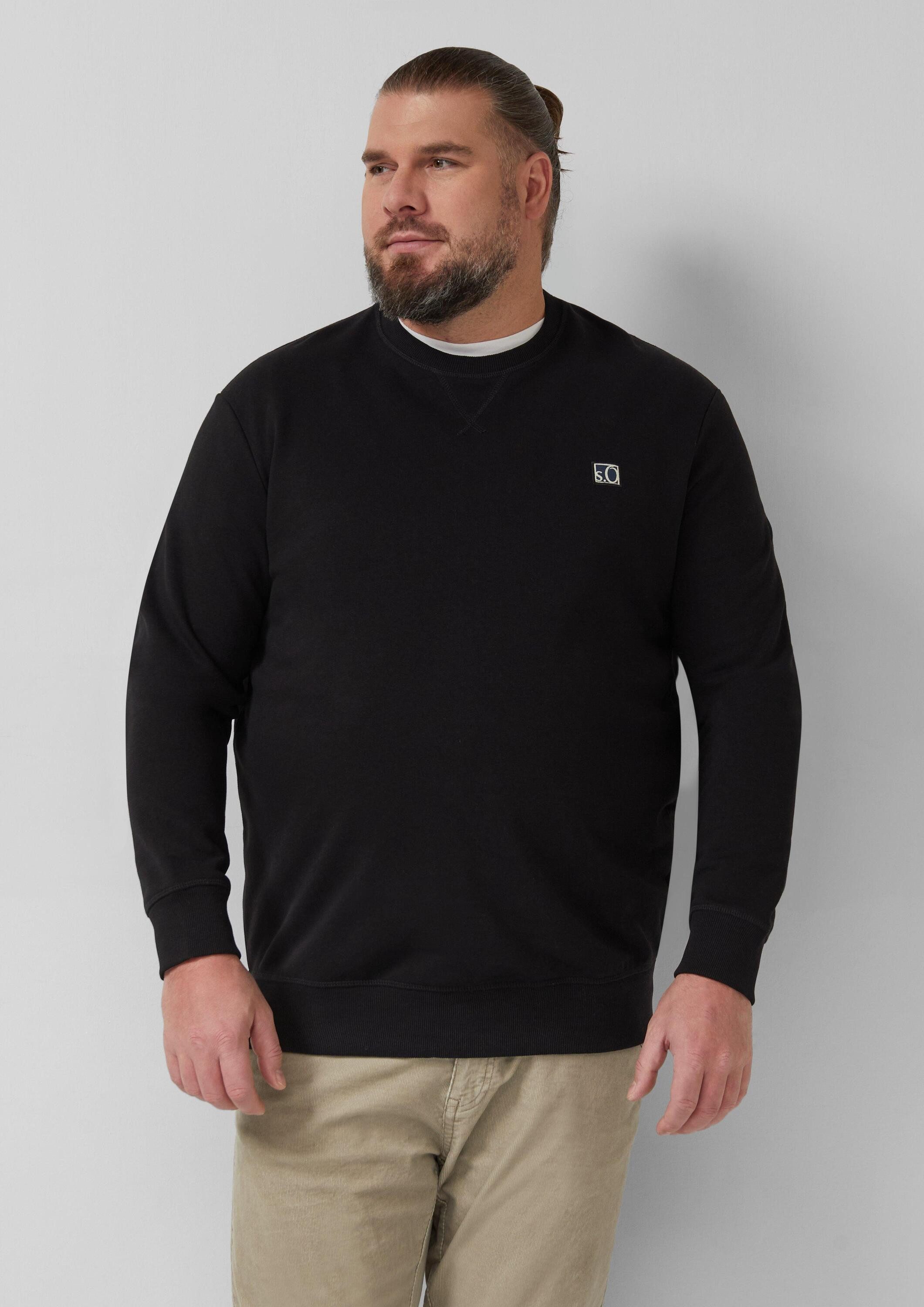 s.Oliver Sweatshirt Sweatshirt Weiches Sweatshirt aus Baumwollmix mit Crew Neck
