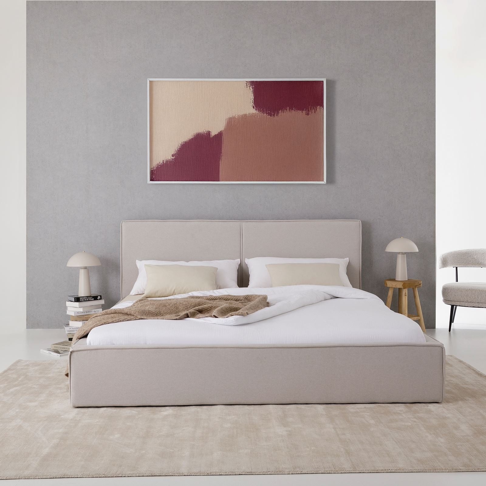 IDIMEX Polsterbett CALM, Doppelbett 180x200 cm günstig online kaufen