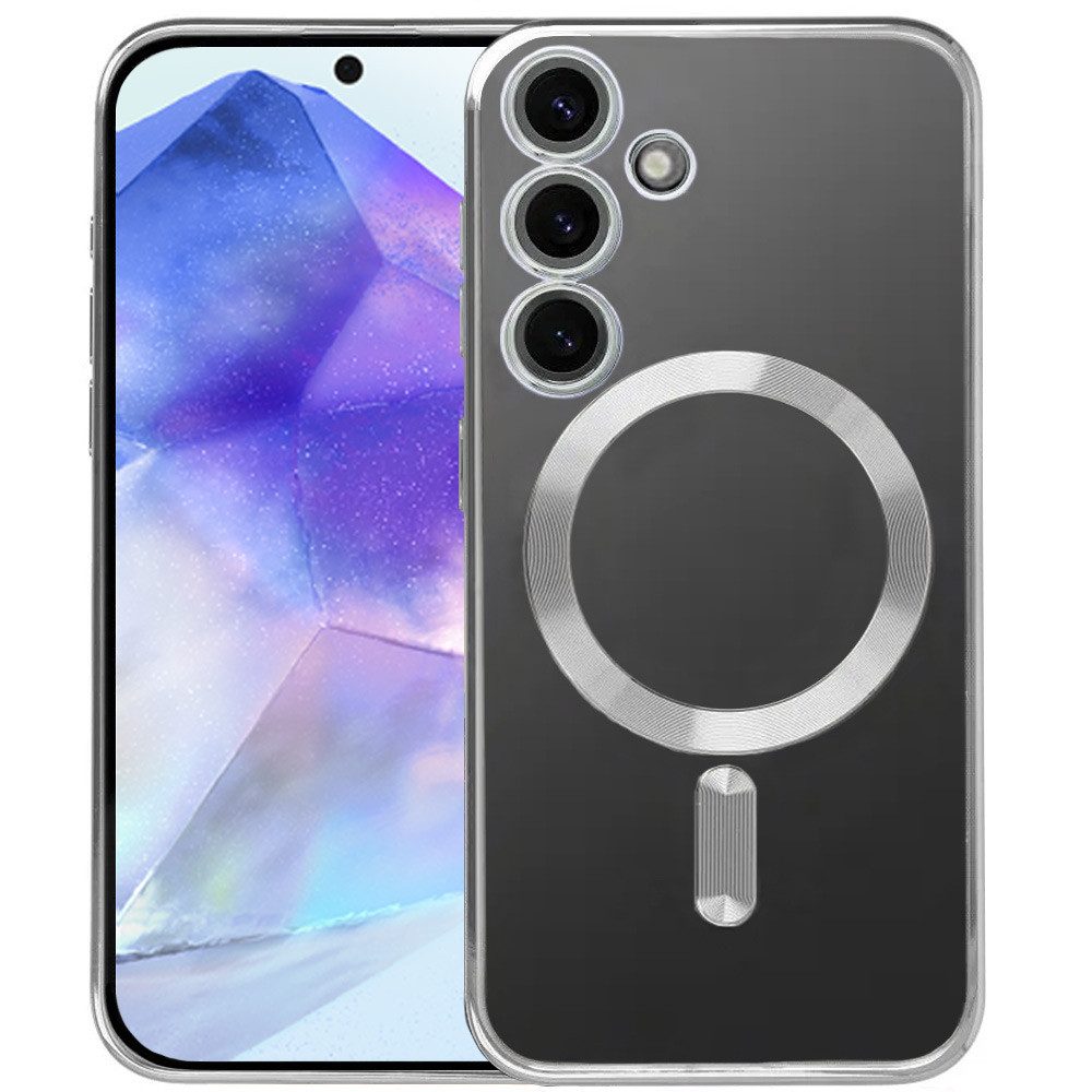 FITSU Handyhülle Case für Samsung Galaxy A55 Hülle MagSafe kompatibel mit Kameraschutz 6,6 Zoll, Durchsichtige Hülle für Samsung Galaxy A55 Schutzhülle Transparent