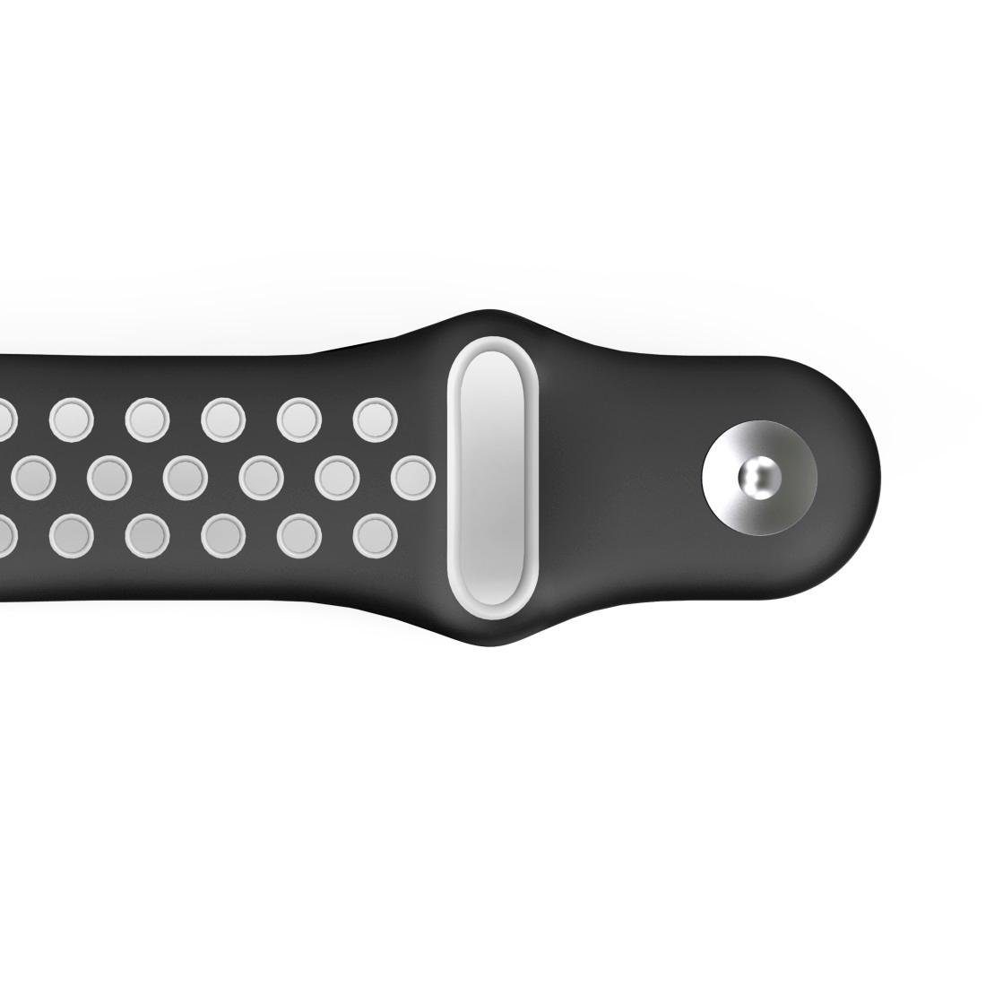 Hama Smartwatch-Armband atmungsaktives Lite, Versa 2/Versa/Versa Fitbit Ersatzarmband 22mm schwarz