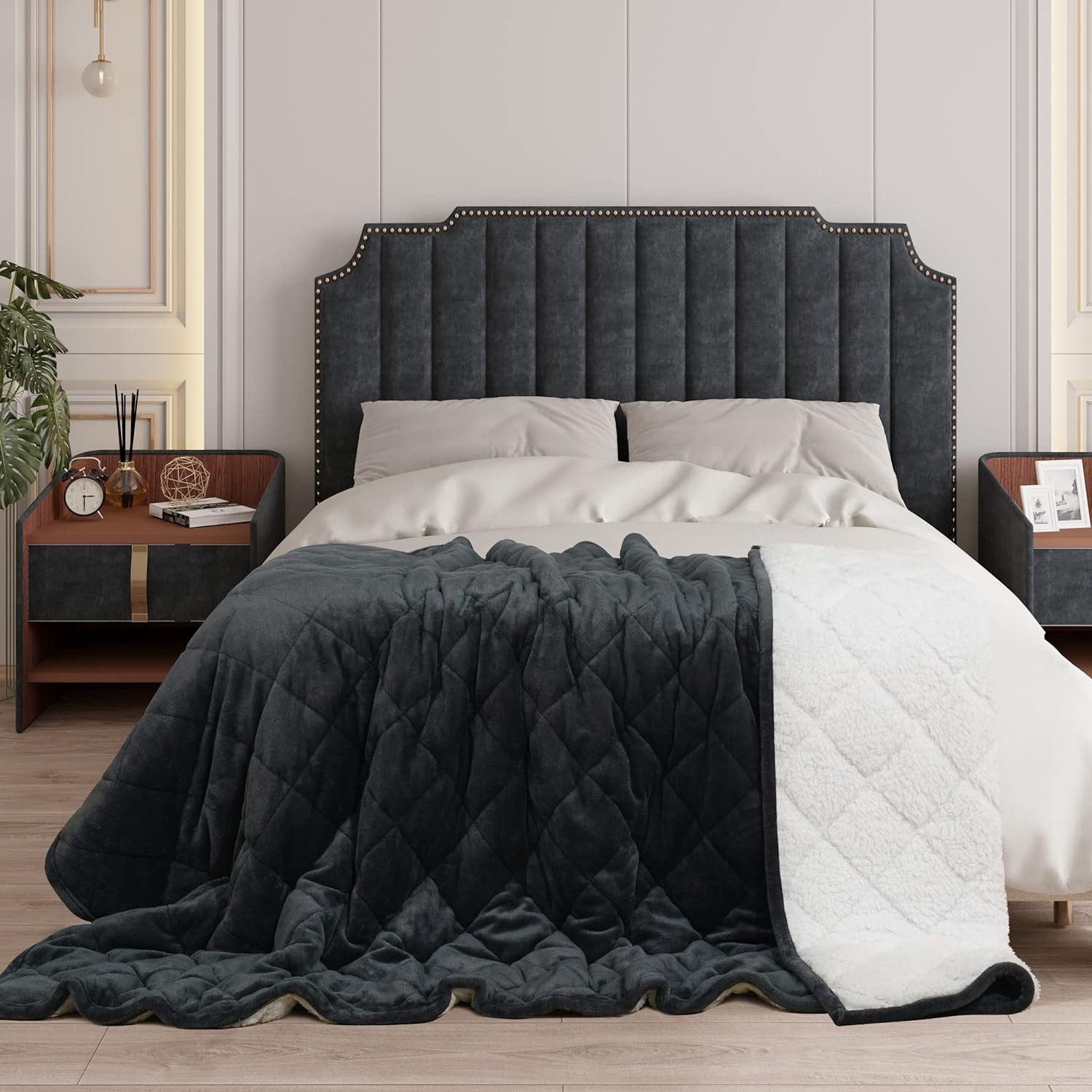 Woltu Gewichtsdecke, Bezug: Flanell Sherpa, Therapiedecke, günstig online kaufen