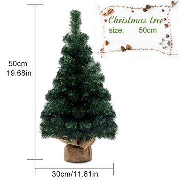 Rutaqian Künstlicher Weihnachtsbaum Mini Weihnachtsbaum Künstlicher, 40/50/60cm, Tannenbaum Grün