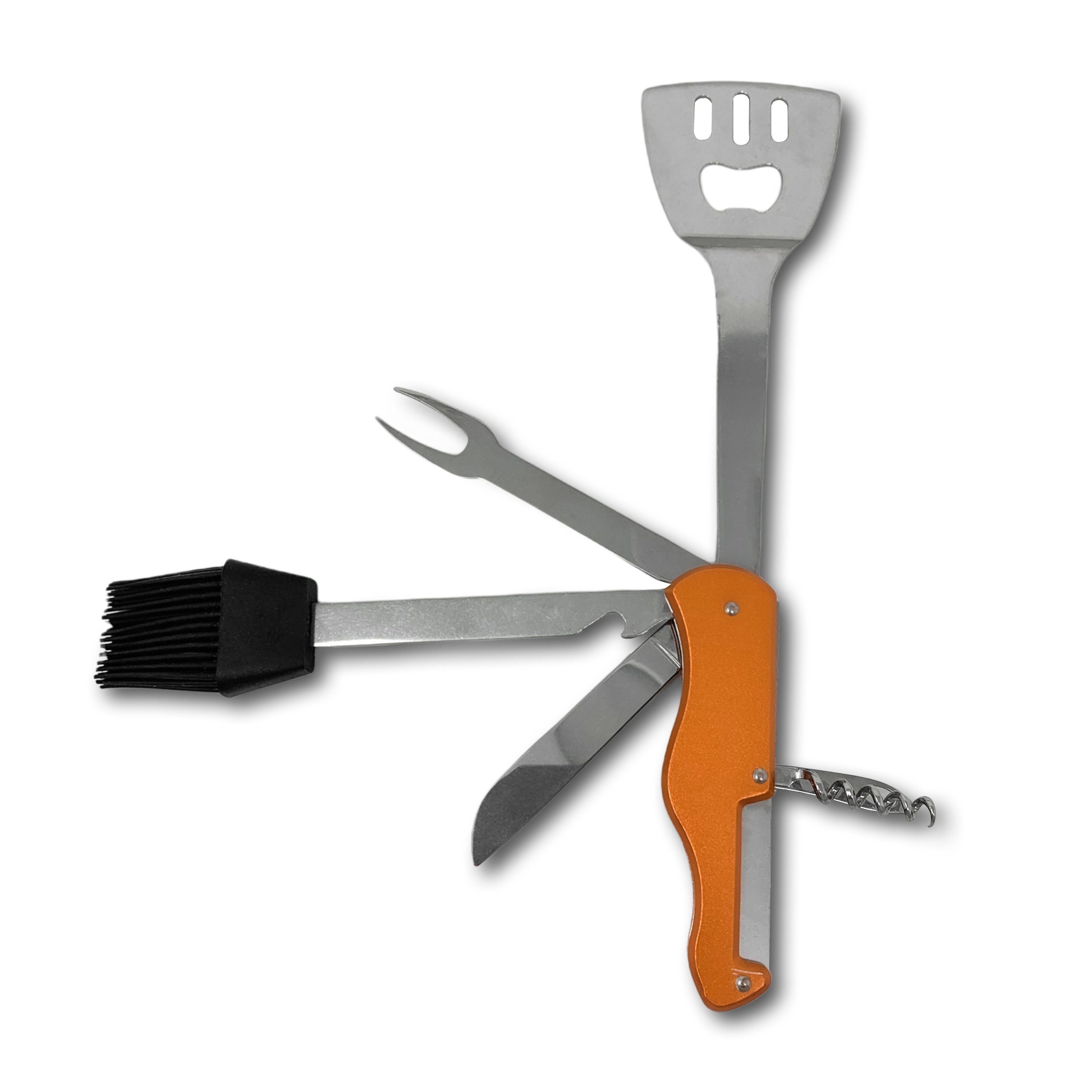 H-basics Multitool Multifunktions Küchenwerkzeug - Taschenwerkzeug, Multitool, Outdoor, Vatertag für Camping, Wandern Orange