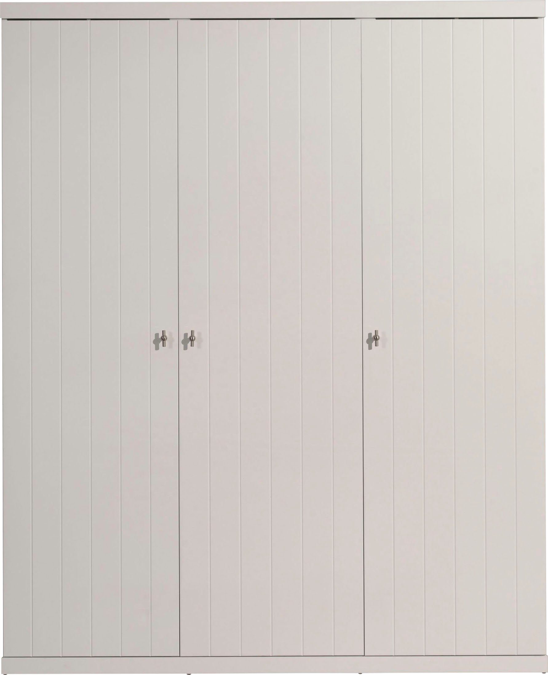 Vipack Kleiderschrank (Made in Europe) Kleiderschrank mit 3 Türen, bietet viel Stauraum, Ausf. Weiß lackiert