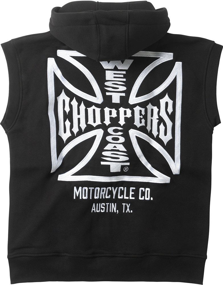 West Coast Choppers Kapuzenpullover Og Atx Sleeveless Zip Hoody Black