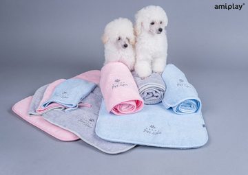 amiplay Hundehandtuch SPA Schmusebürste Zärtlicher Hunde-Badehandschuh für Fellpflege, hautfreundlich
