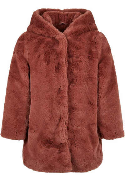 URBAN CLASSICS Winterjacke Damen Girls Hooded Teddy Coat (1-St)