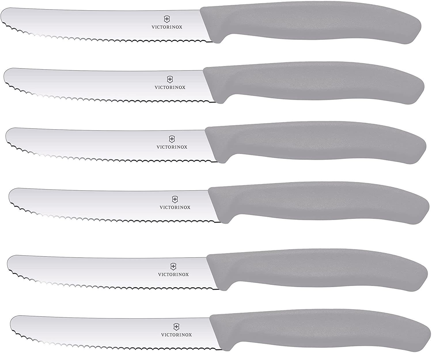Victorinox Tafelmesser 6 Stück Tafelmesser Swiss Classic Nylon Limited Edition Cool Grey