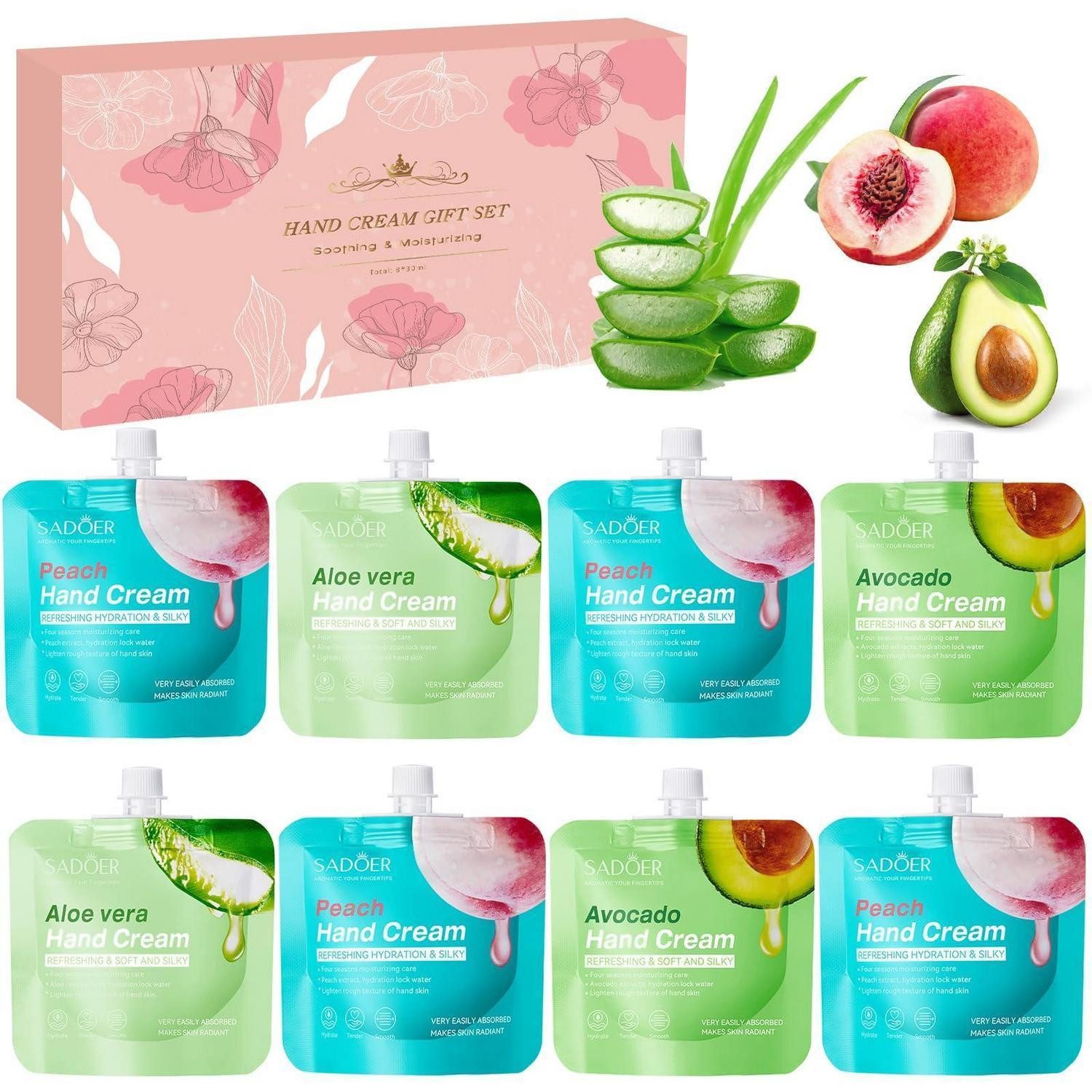 LuxusKollektion Handcreme Handcreme Set Mini 8er Pack Duftvariationen