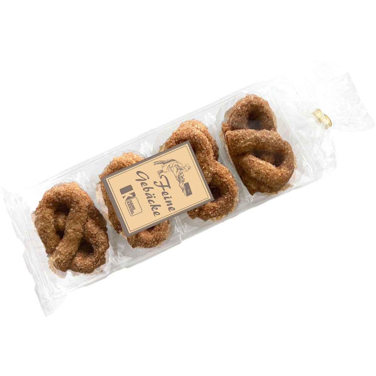 Stereo Kekse, Stereo kleine Butter Brezeln mit Karamell und Zuckerkristallen 200g