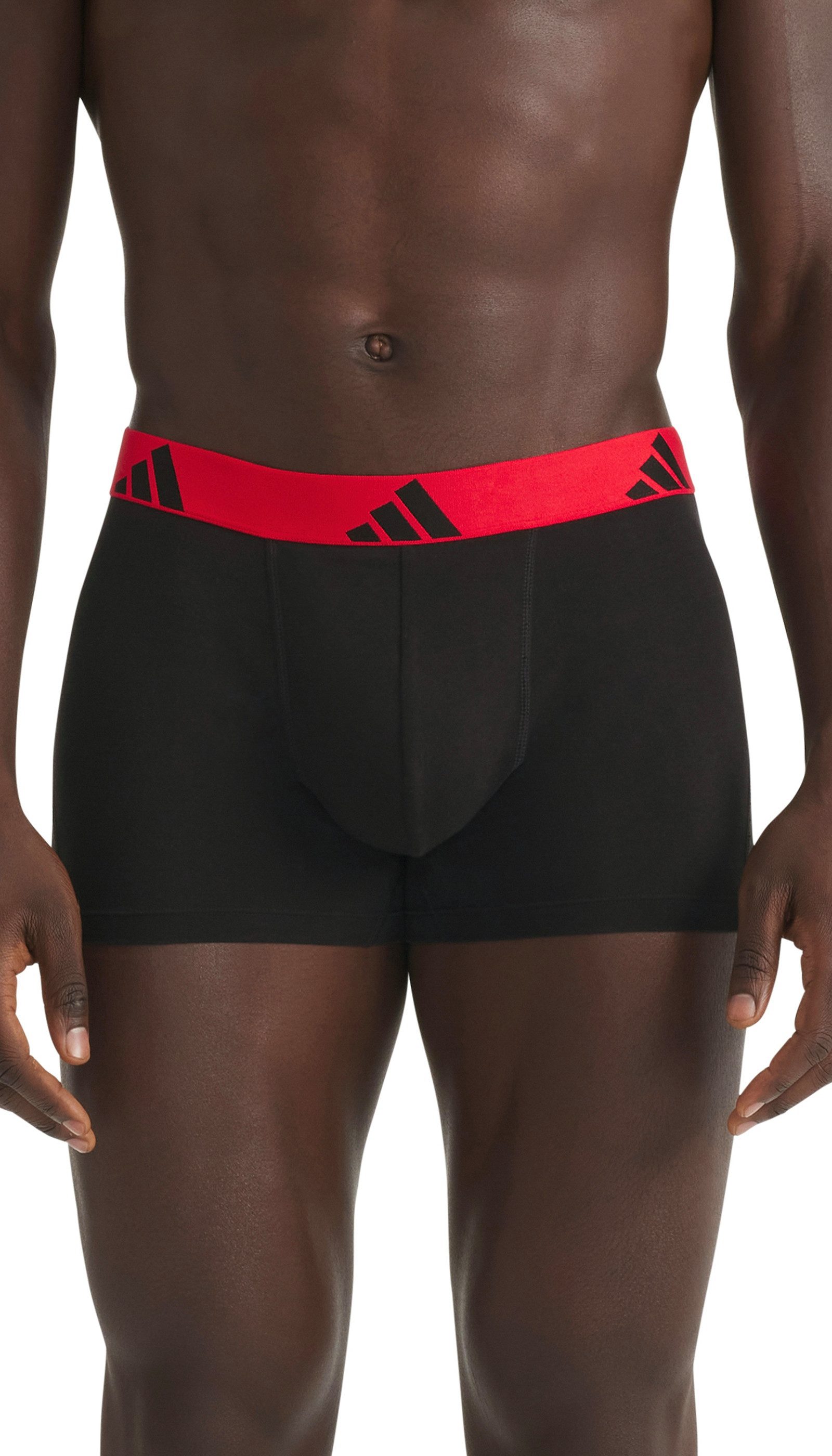 adidas Sportswear Trunk Active Flex Cotton (3er Pack) elastischer Logo-Bund, ohne Eingriff, Single Jersey-Qualität