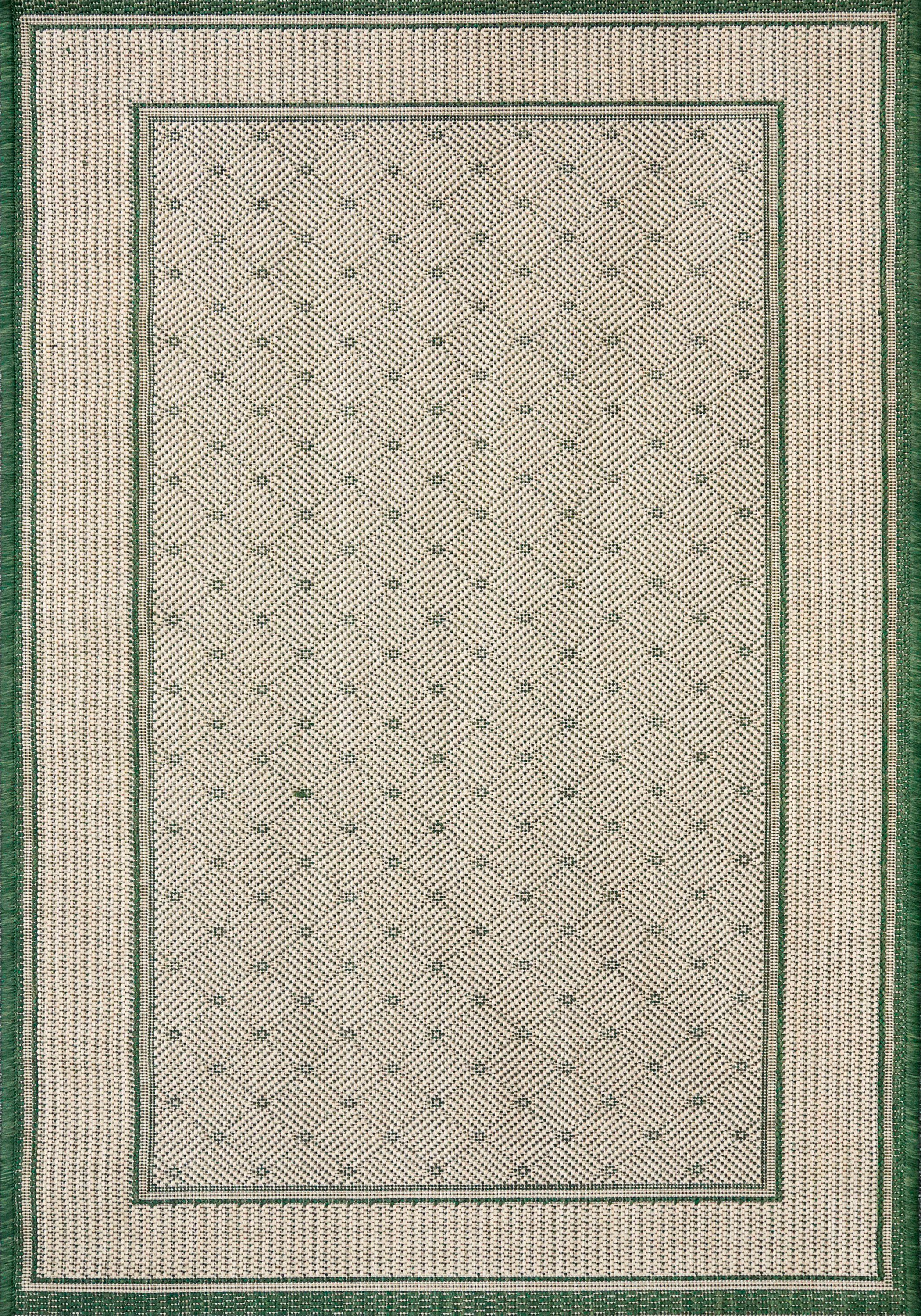 Teppich Faberg, andas, 5 rechteckig, Scandi mit mm, Sisal-Optik, grün Flachgewebe, Höhe: Bordüre, pflegeleicht