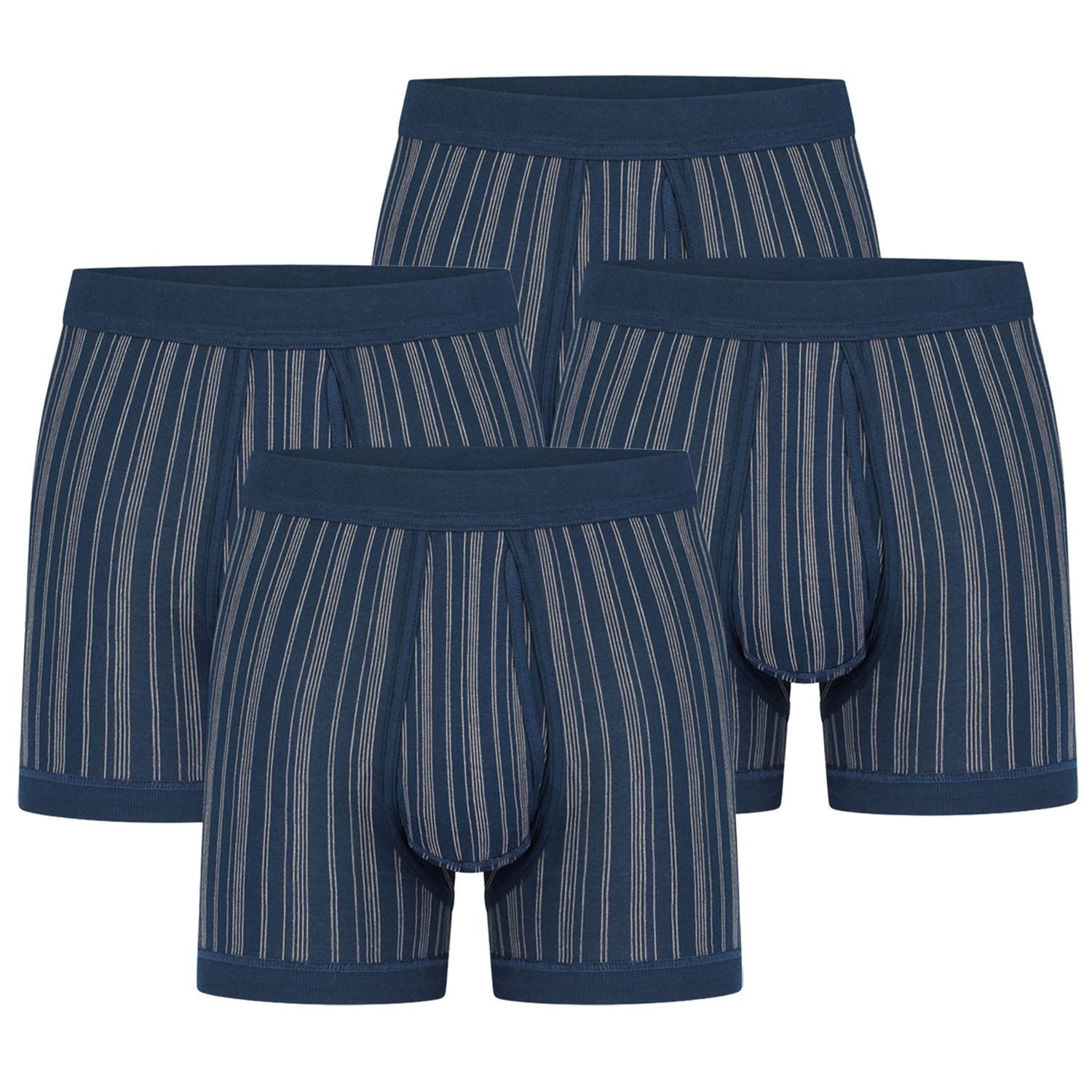 Schiesser Boxershorts Original Classics mit Eingriff, Streifen-Muster, im 4er Pack