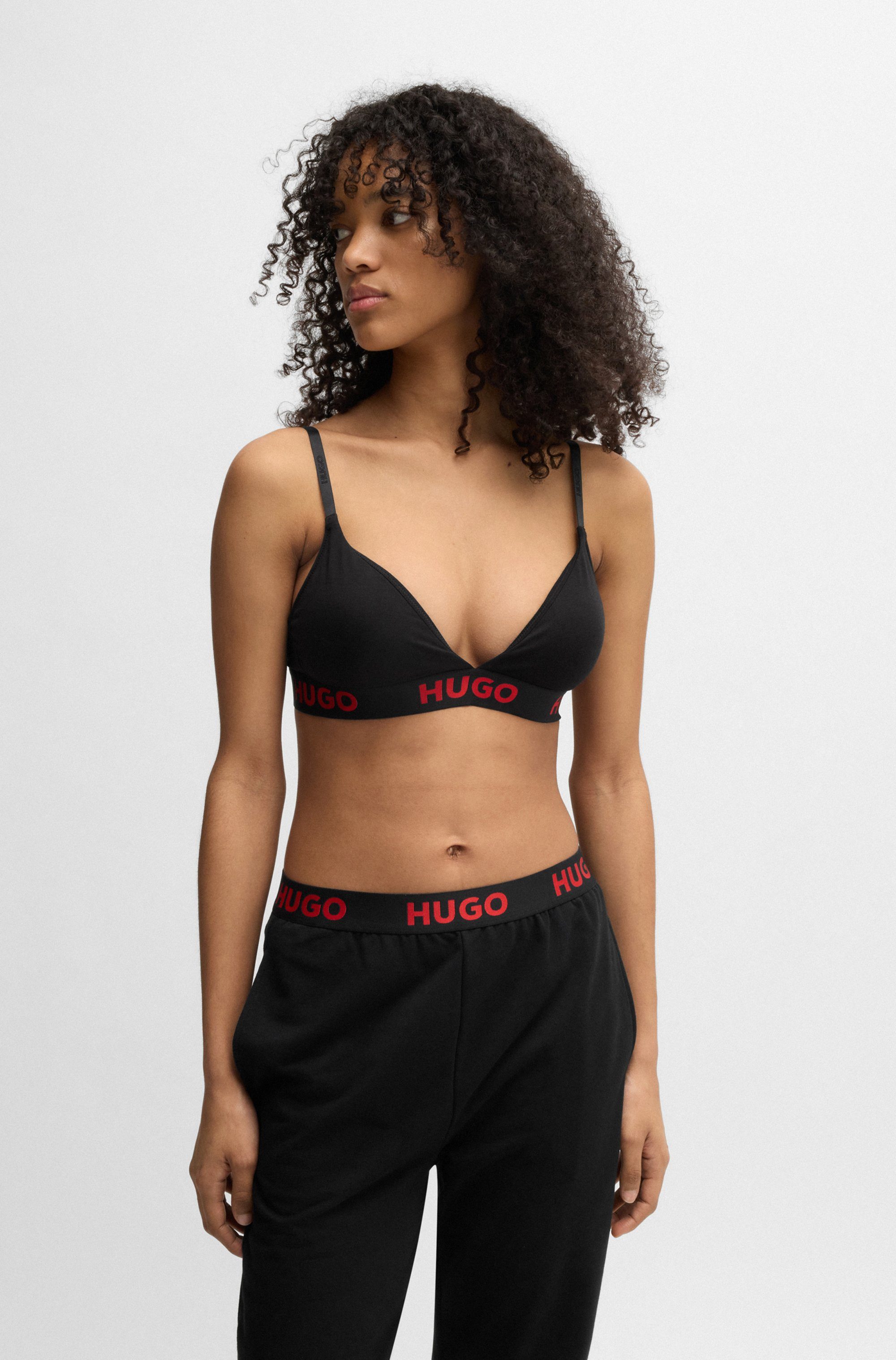 HUGO Triangel-BH TRIANGLE SPORTY LOGO elastisch günstig online kaufen