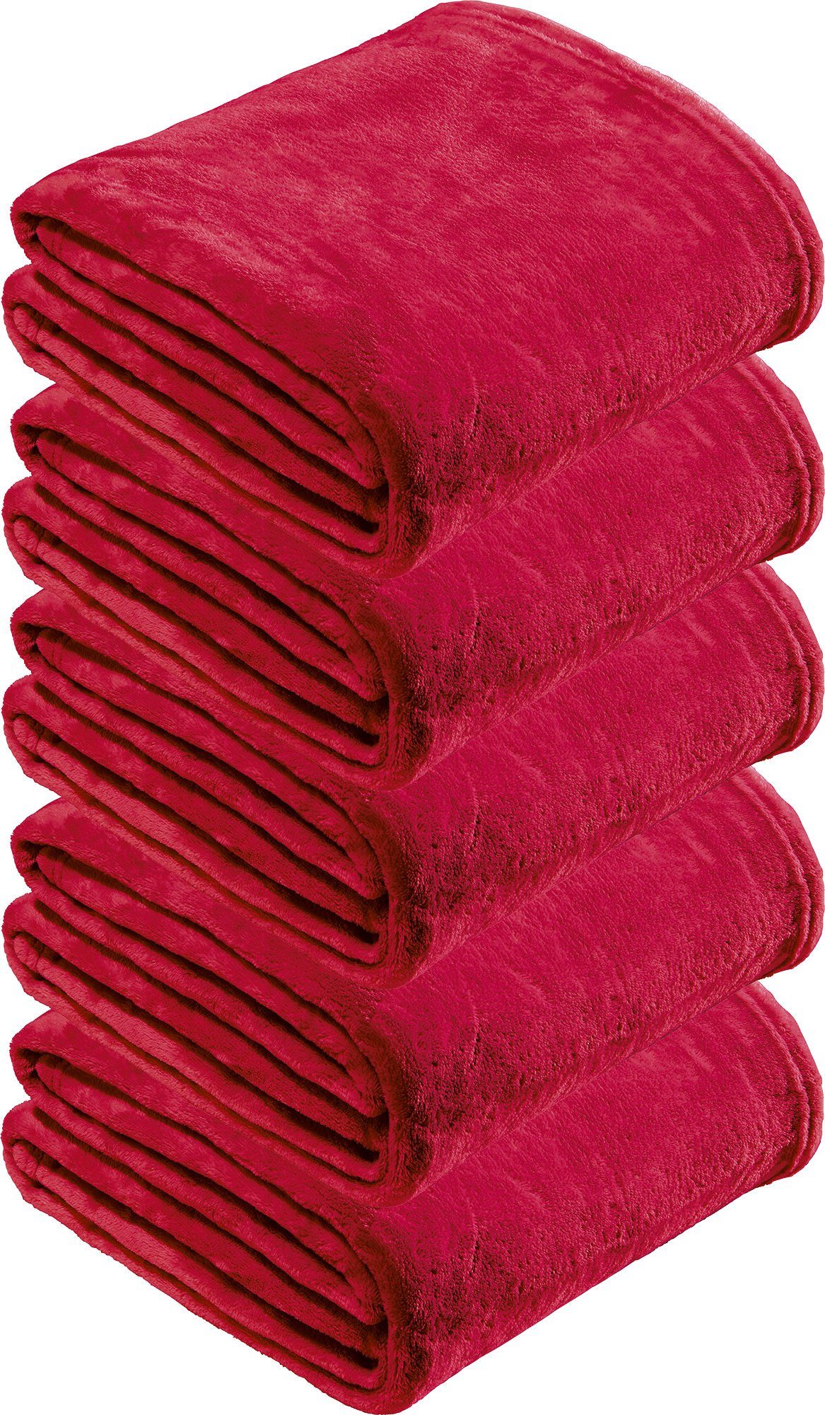 Wohndecke Wohndecke 5er-Pack "Amarillo", REDBEST, Fleece Uni