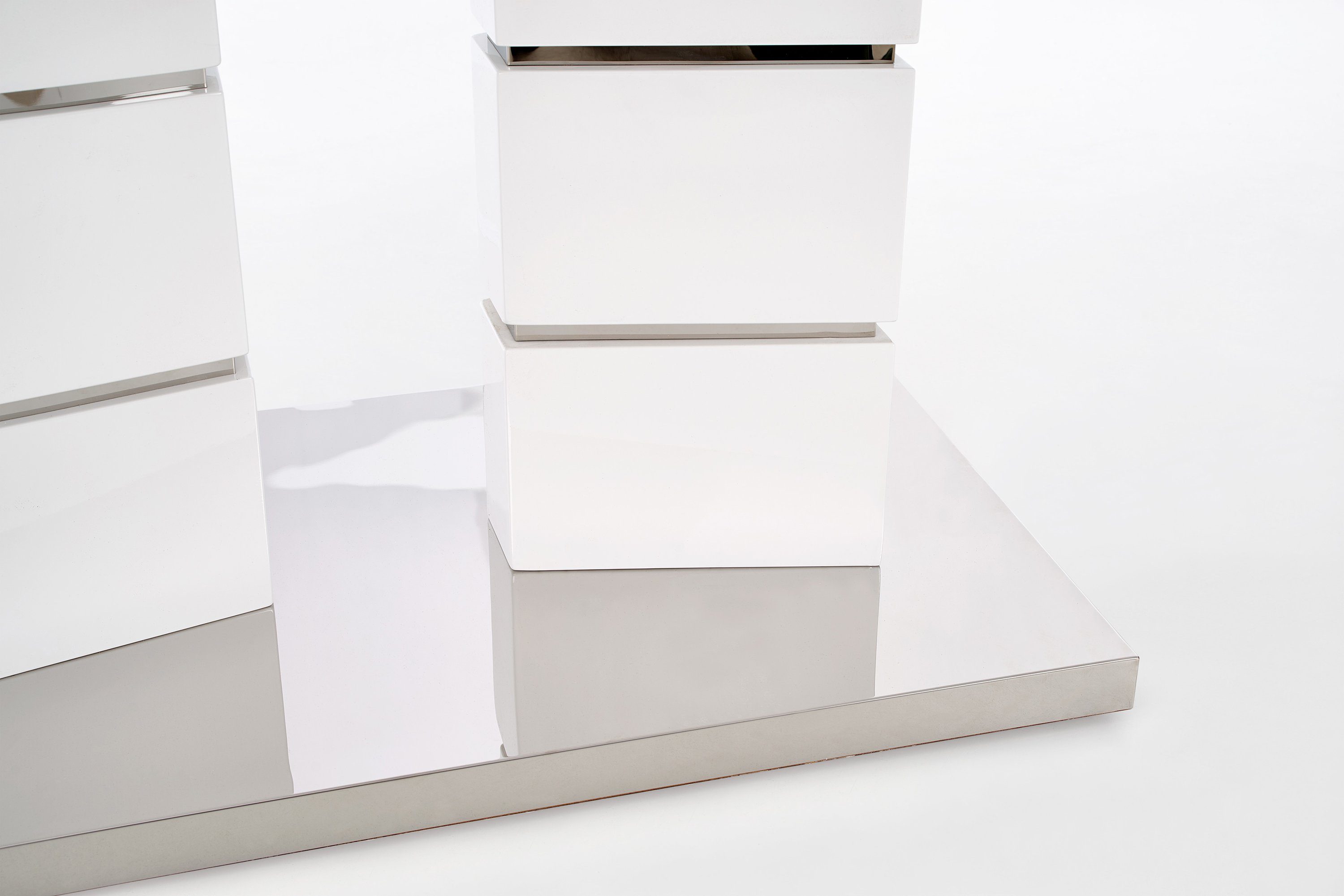 ausziehbar bis 200 Design Esstisch Esstisch HA-333 cm Weiß Hochglanz 160 Tisch designimpex