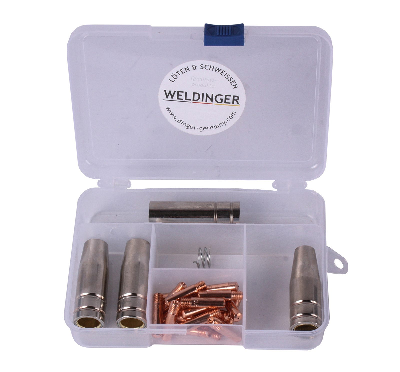 WELDINGER Stromdüse MAGSet 1 für MAG Schweißgarnitur Typ MB 150 (0,6 - 1,0 mm), Set, 25-St.
