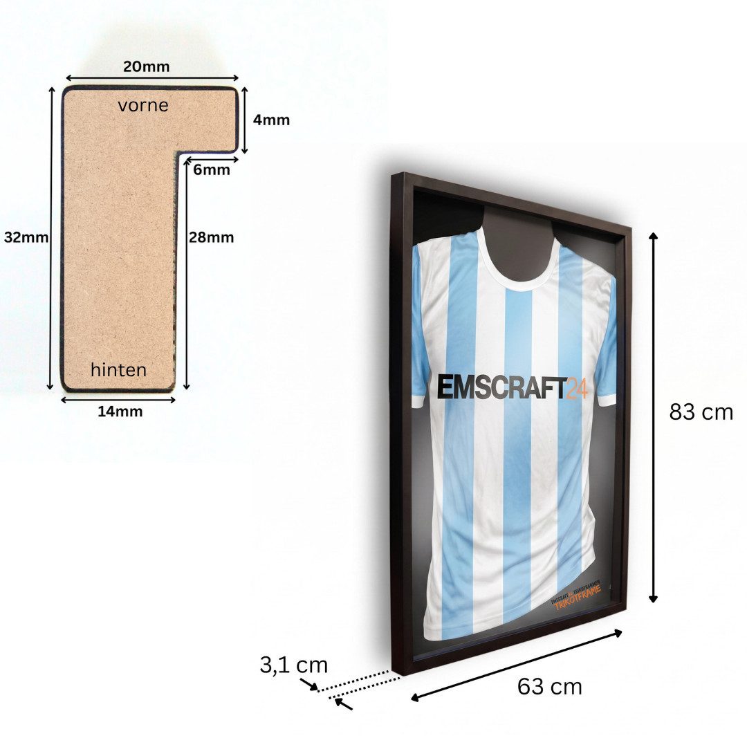 EmsCraft24 Bilderrahmen Trikotrahmen TrikotFrame 63x83cm EmsCraft24 – Bild 4 von 5