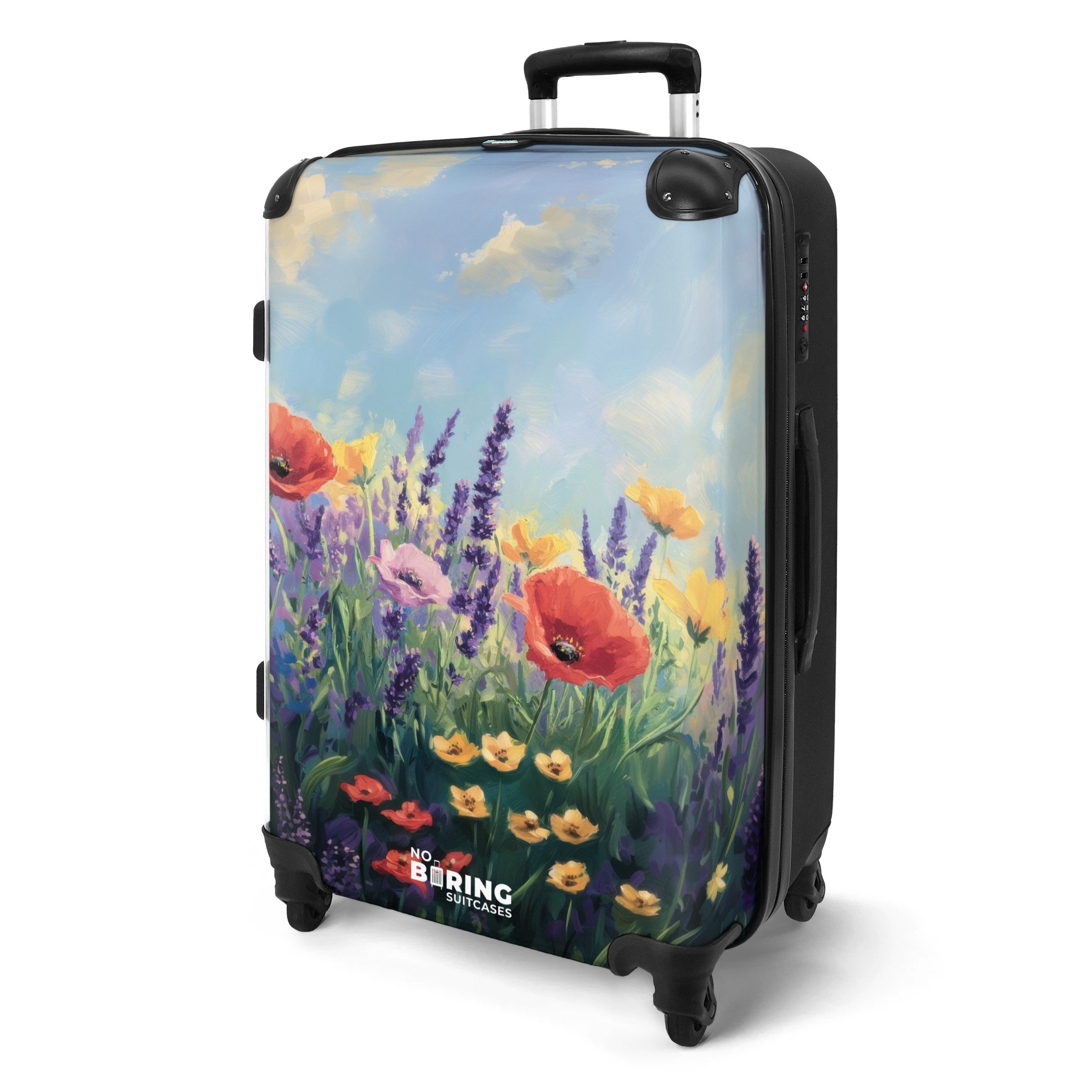 NoBoringSuitcases.com© Hartschalen-Trolley Blumenfeld mit Lavendel unter günstig online kaufen