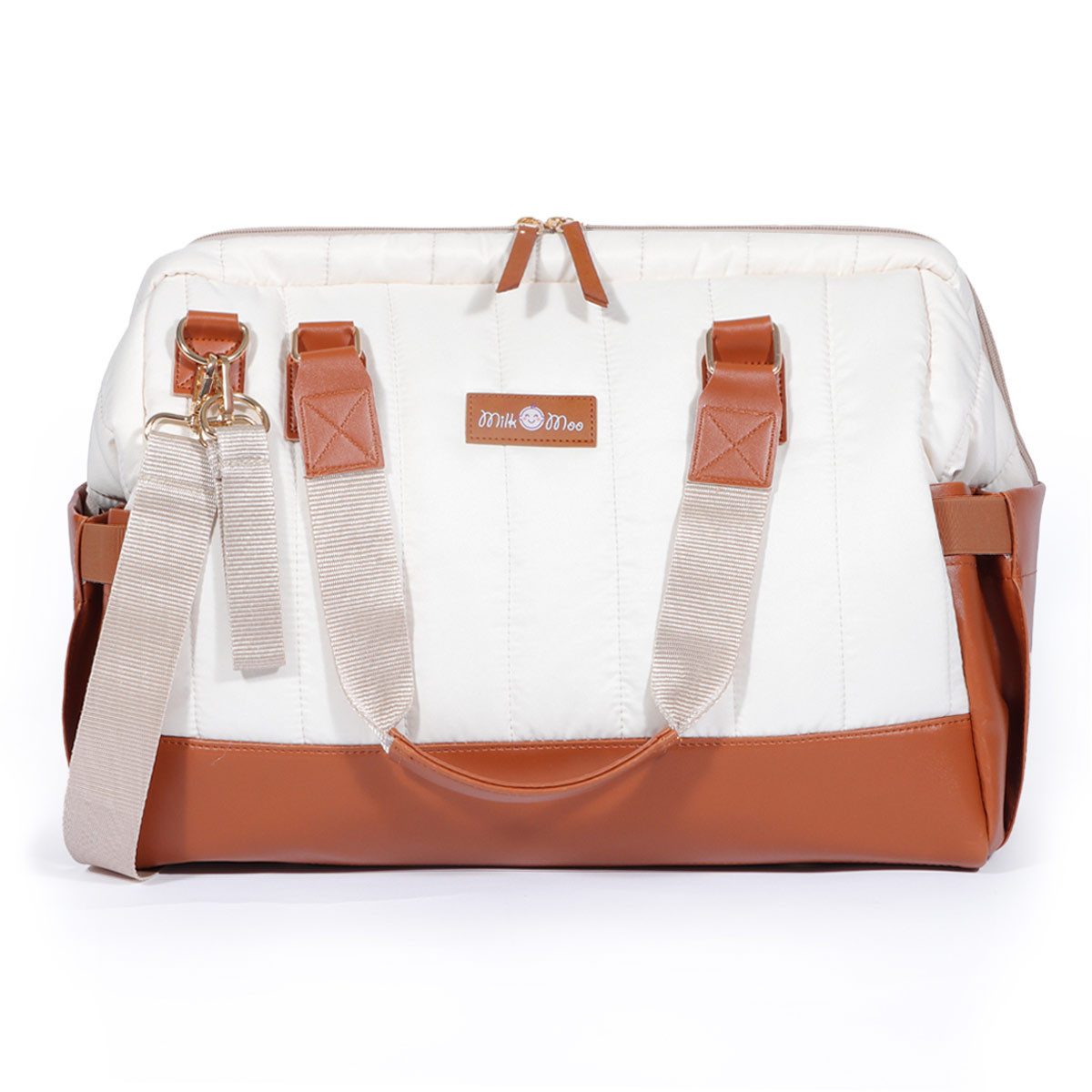 MILK&MOO Wickeltasche Milk&Moo Wickeltasche Auslaufsicher Baby Reisetasche Beige