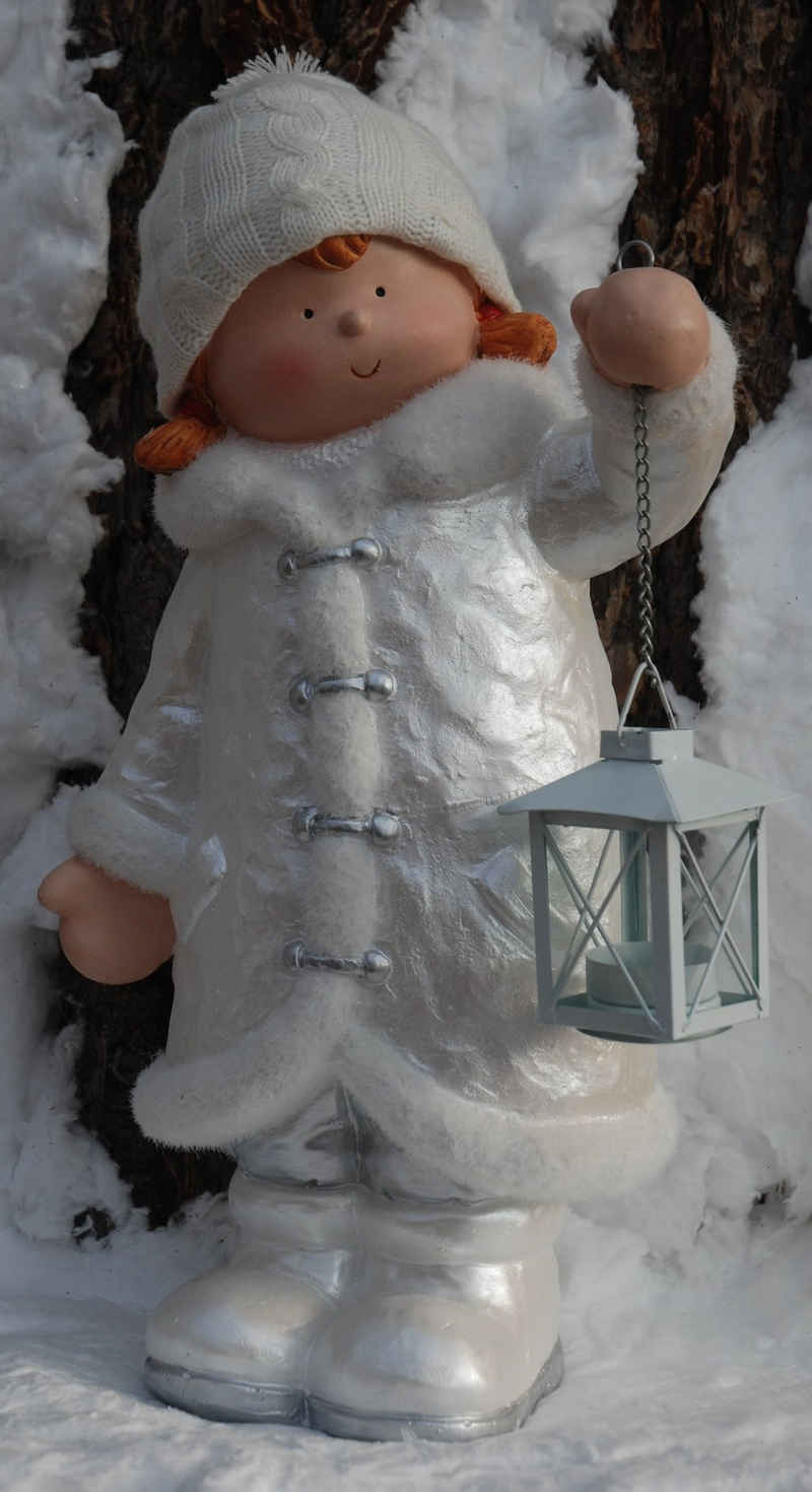MystiCalls Weihnachtsfigur »Winter Dekofigur Mädchen mit Laterne - Weihnachten Dekoration«