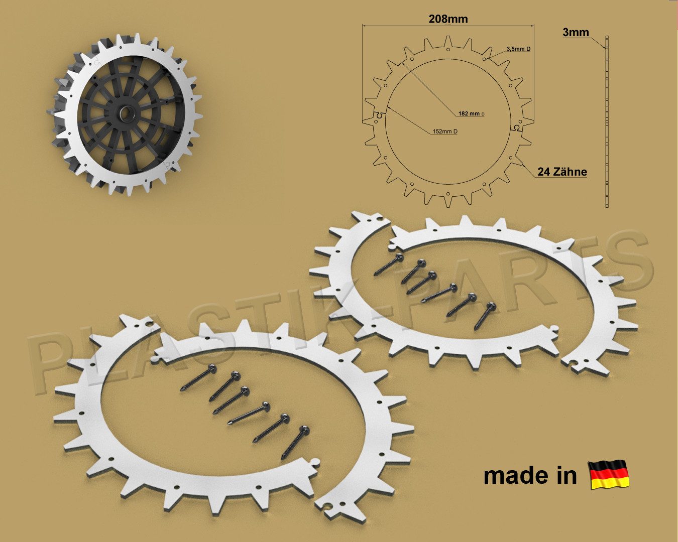 Plastik Parts Mähroboter-Rad Spikes Offroad Profil WORX Landroid S M Modelle Mähroboter Worx Plus